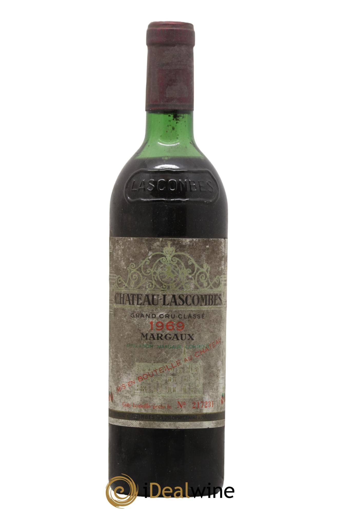 Château Lascombes 2ème Grand Cru Classé 1969 - Lot de 1 bouteille - 0