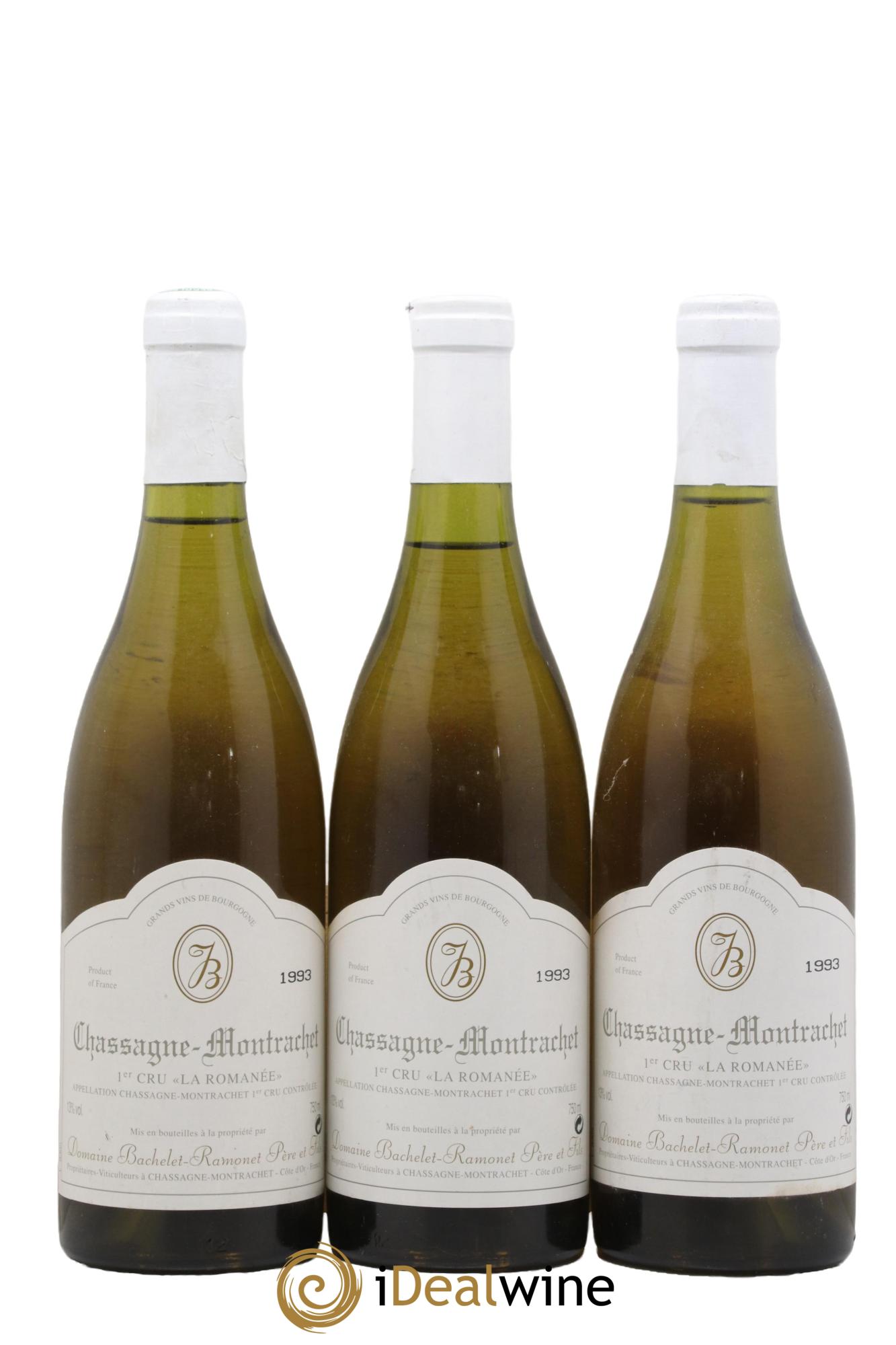 Chassagne-Montrachet 1er Cru La Romanée Bachelet-Ramonet (Domaine) 1993 - Lot of 3 bottles - 0