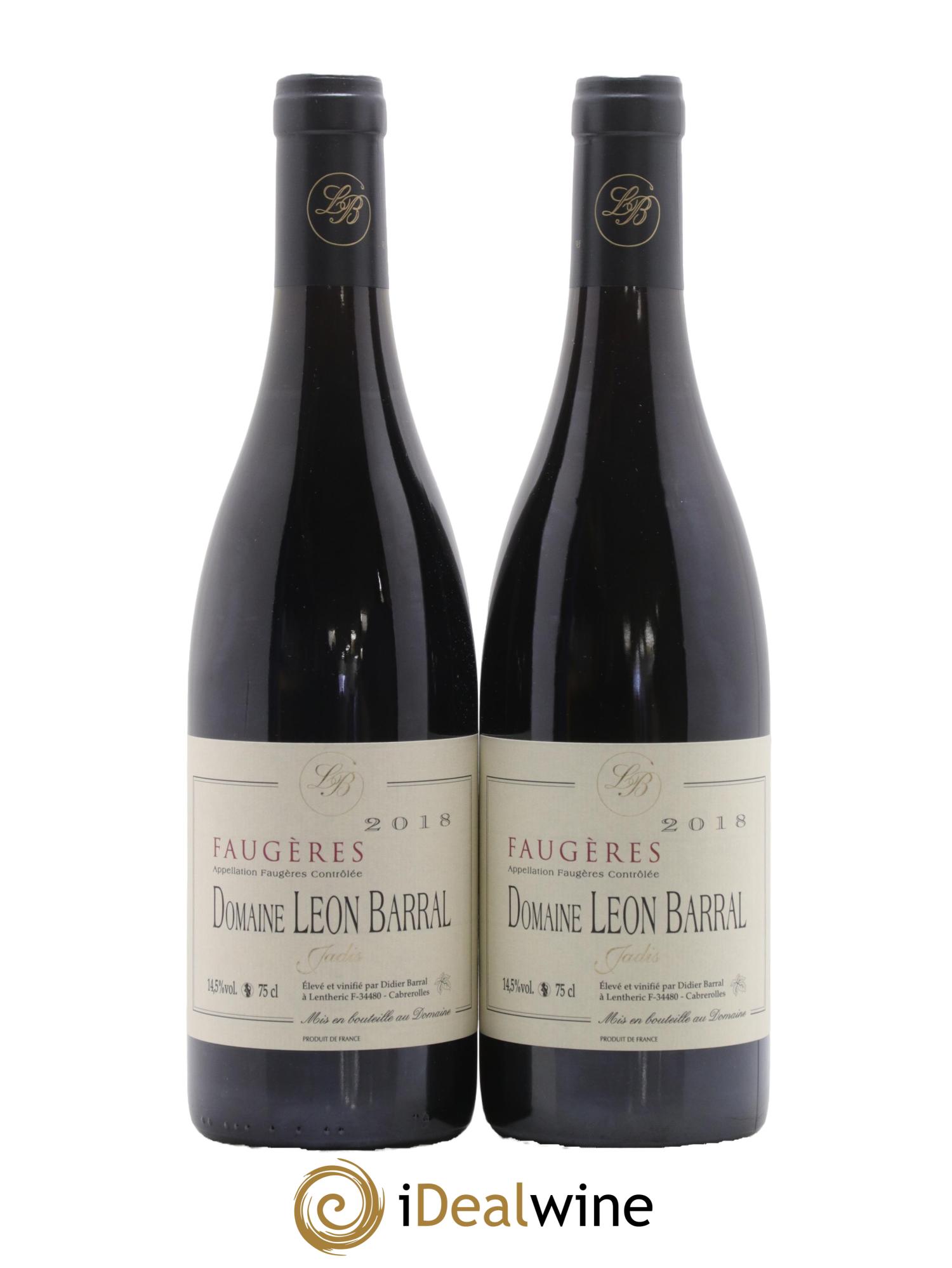 Faugères Jadis Domaine Léon Barral 2018 - Lotto di 2 bottiglie - 0