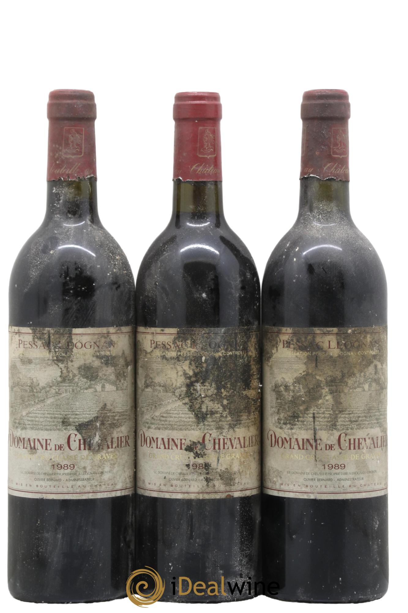 Domaine de Chevalier Cru Classé de Graves 1989 - Lotto di 3 bottiglie - 0