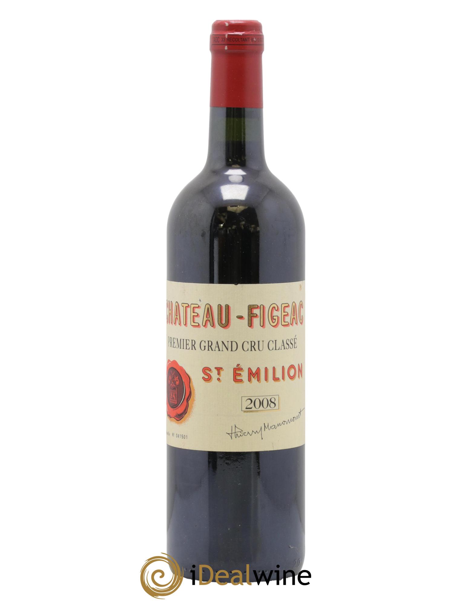 Château Figeac 1er Grand Cru Classé A 2008 - Lot de 1 bouteille - 0