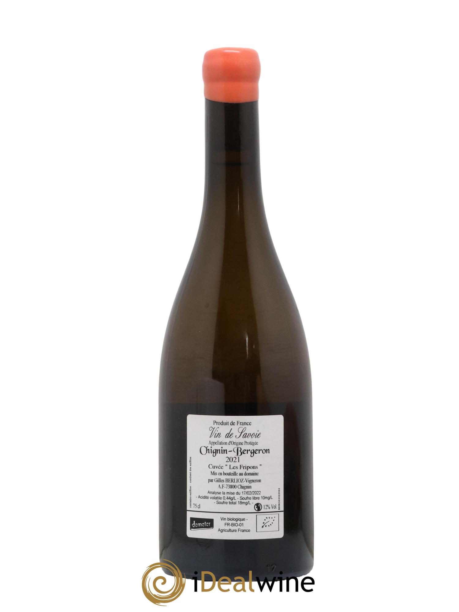 Vin de Savoie Chignin-Bergeron Les Fripons Gilles Berlioz 2021 - Posten von 1 Flasche - 1