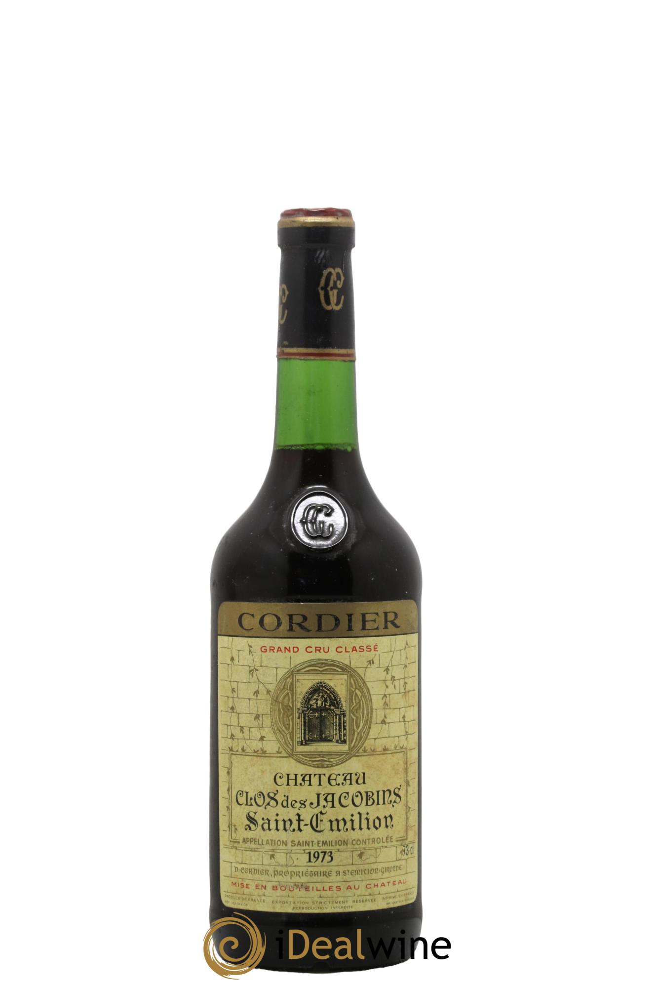 Château Clos des Jacobins Grand Cru Classé 1973 - Lot de 1 bouteille - 0