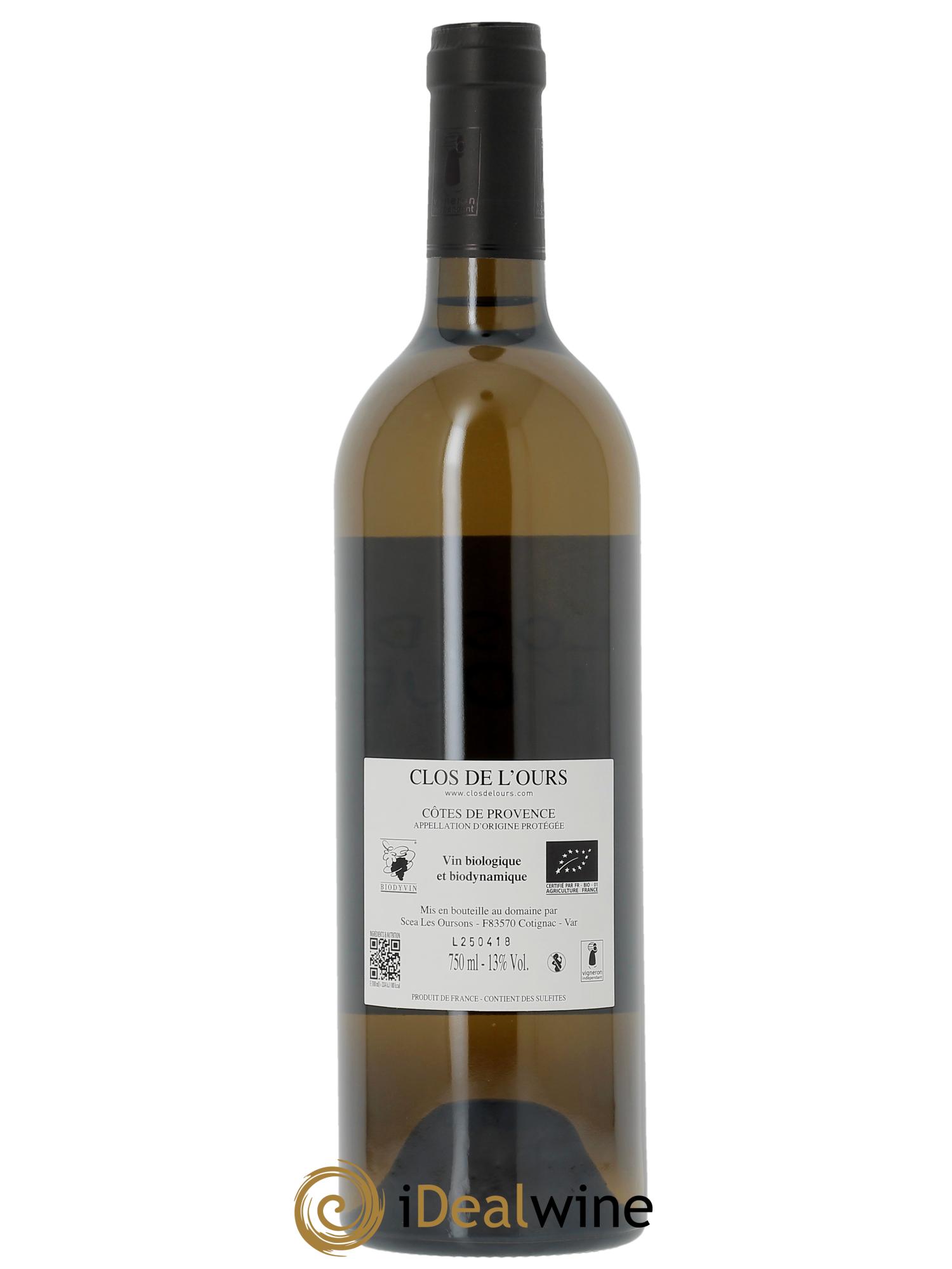 Côtes de Provence Milia Clos de l'Ours  2024 - Lot de 1 bouteille - 1