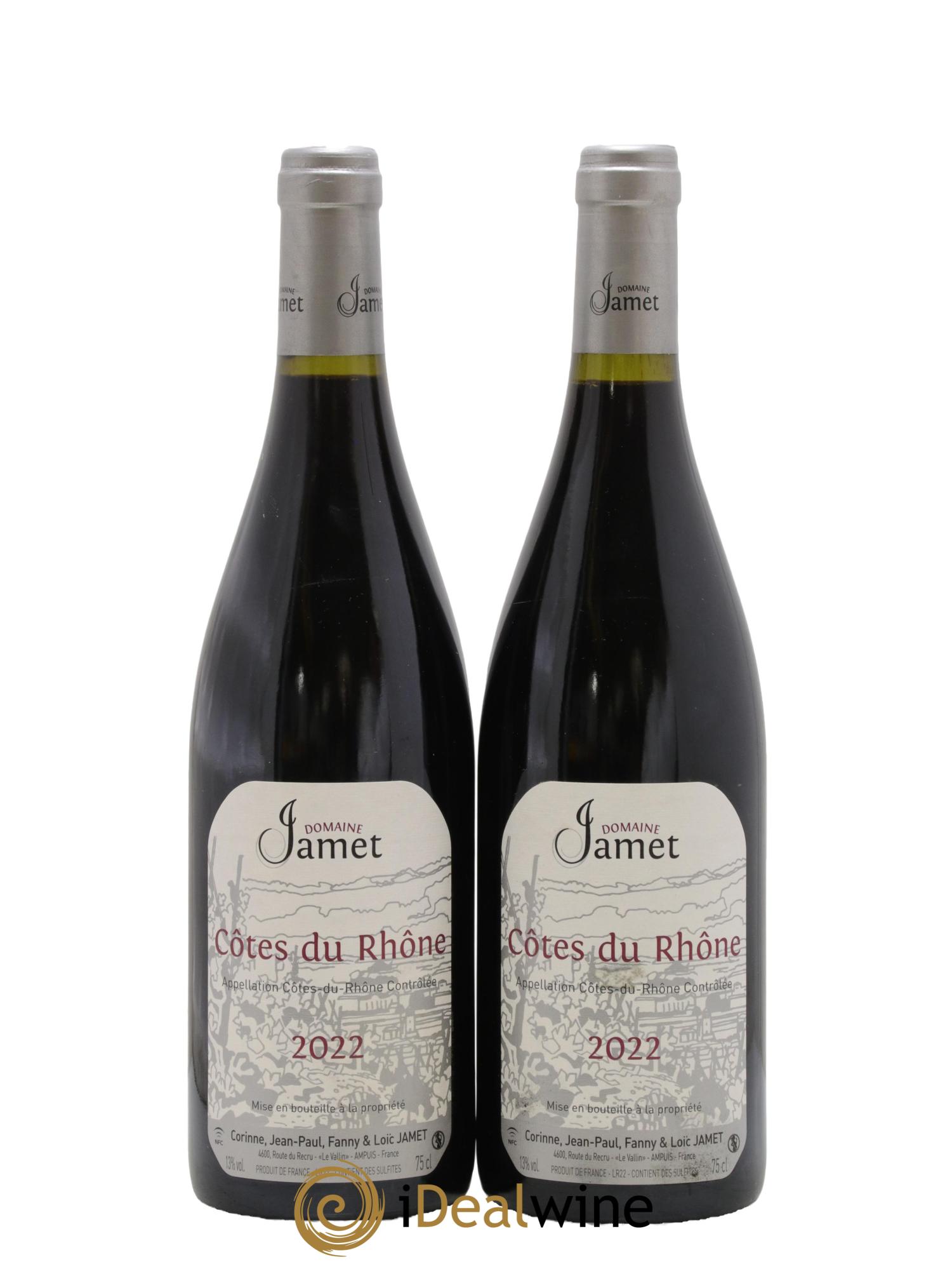 Côtes-du-Rhône Jamet (Domaine) 2022 - Lot of 2 bottles - 0