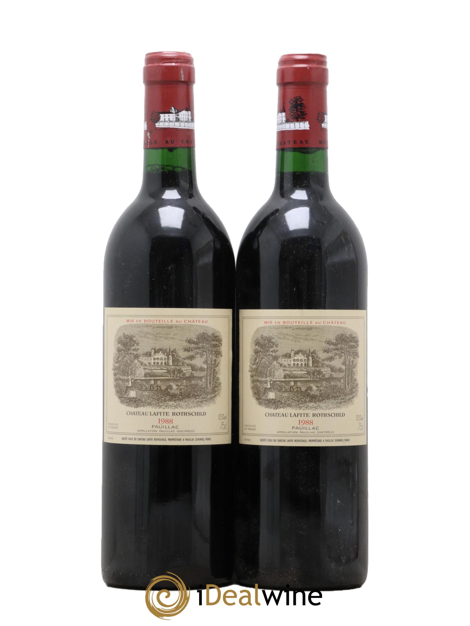 Château Lafite Rothschild 1er Grand Cru Classé 1988 - Lot de 2 bouteilles - 0