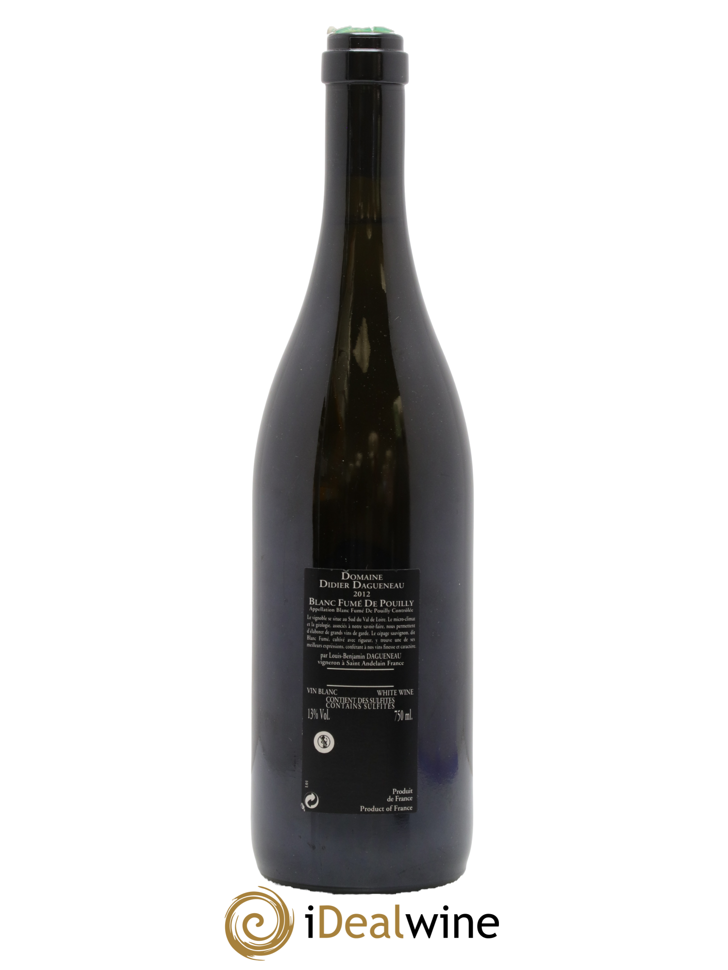Vin de France (anciennement Pouilly-Fumé) Silex Dagueneau (Domaine Didier - Louis-Benjamin) 2012 - Lot de 1 bouteille - 1