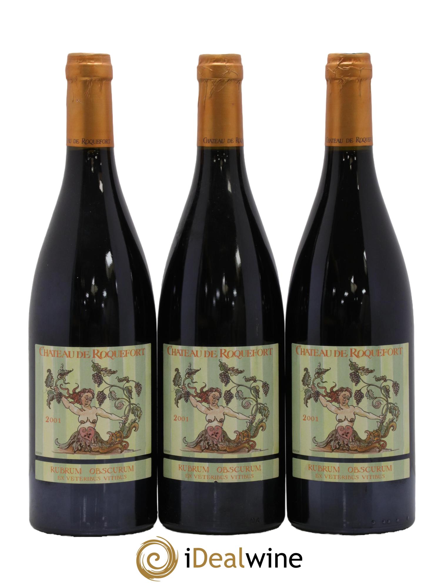 Côtes de Provence Château de Roquefort Rubrum Obscurum 2001 - Lot de 3 bouteilles - 0