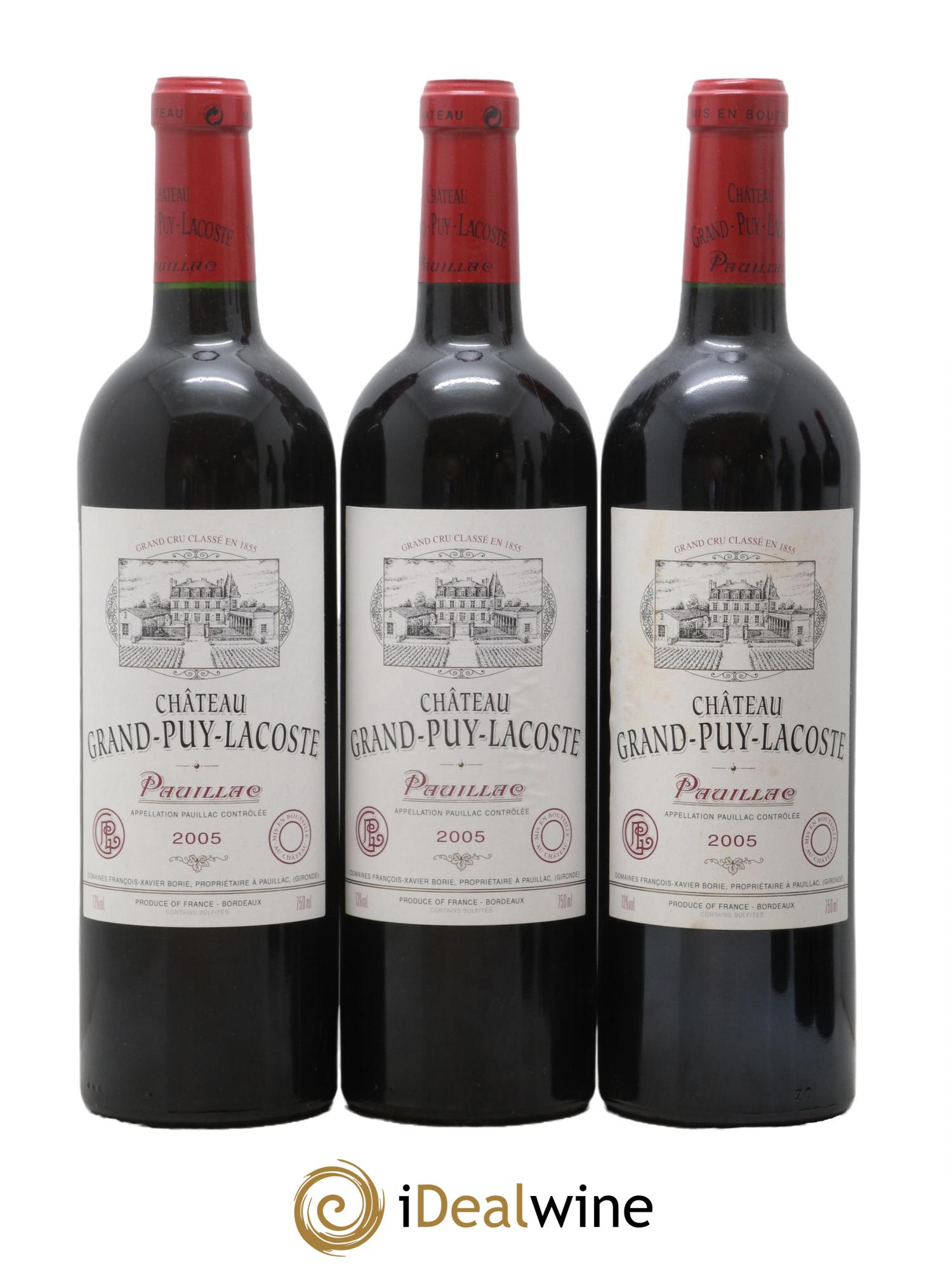Château Grand Puy Lacoste 5ème Grand Cru Classé 2005 - Lot de 6 bouteilles - 2