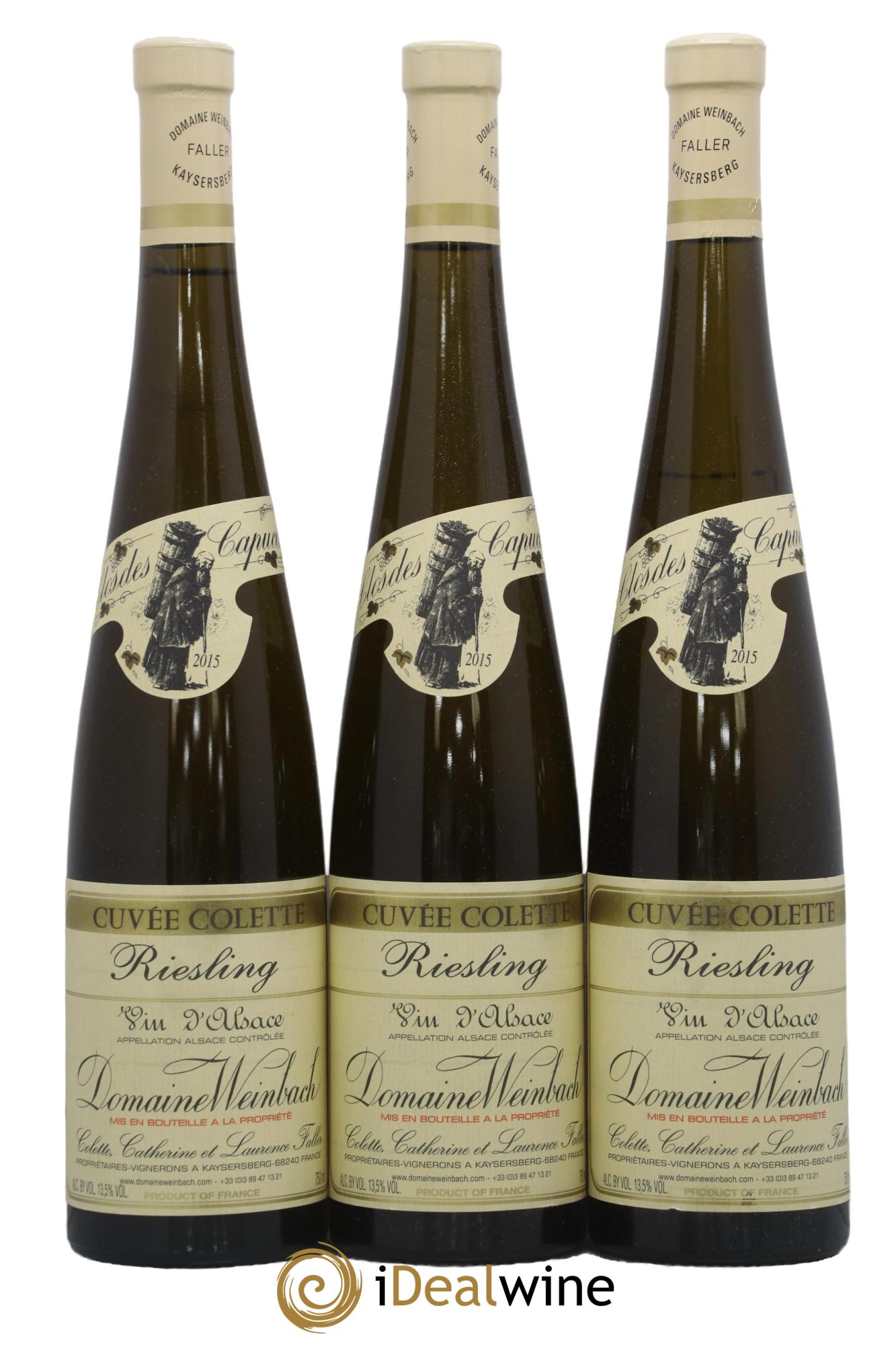 Alsace Riesling Cuvée Colette Weinbach (Domaine) 2015 - Lot de 3 bouteilles - 0