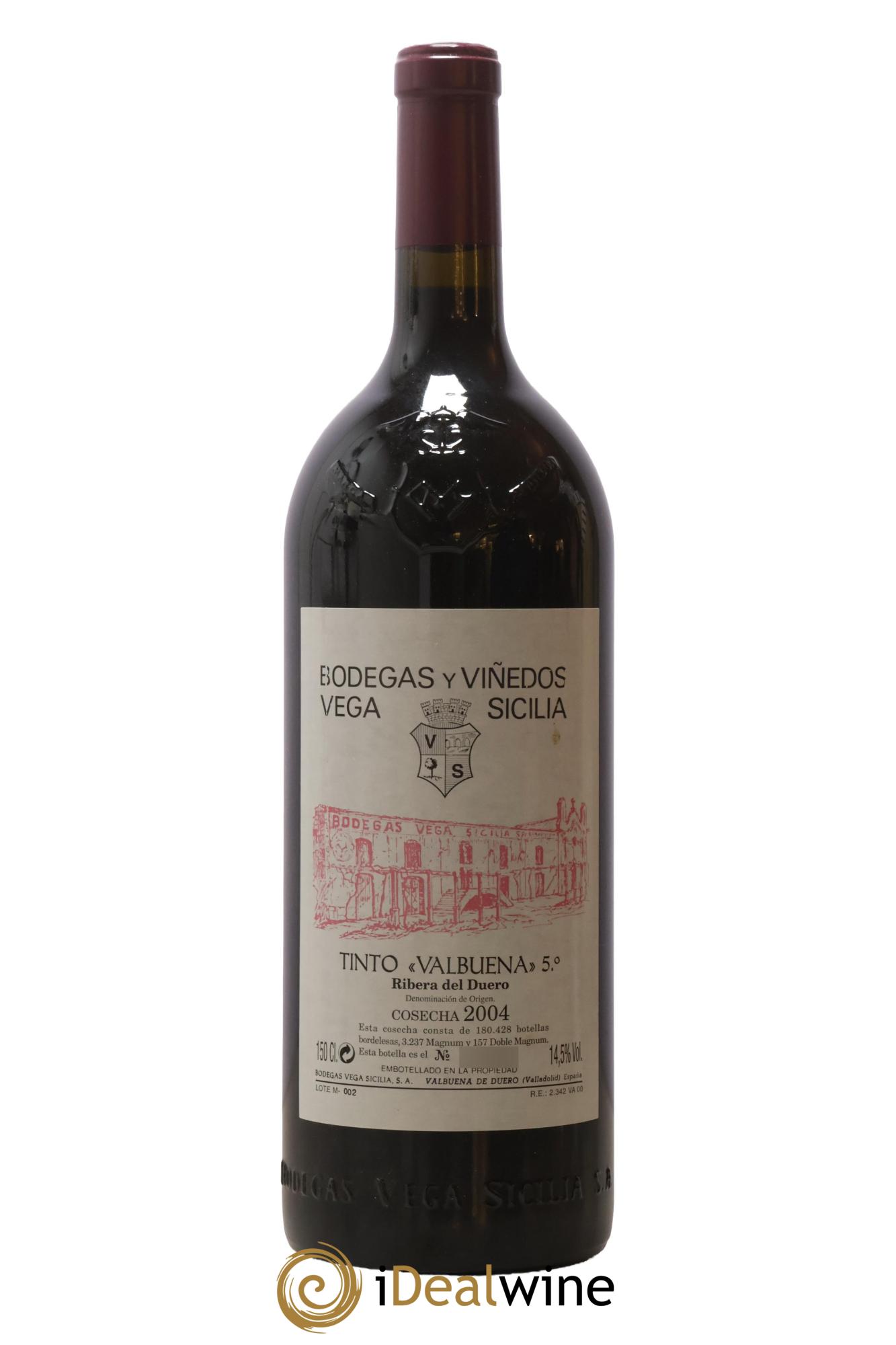 Ribera Del Duero DO Vega Sicilia Valbuena 5 ano Famille Alvarez 2004 - Lot of 1 magnum - 0