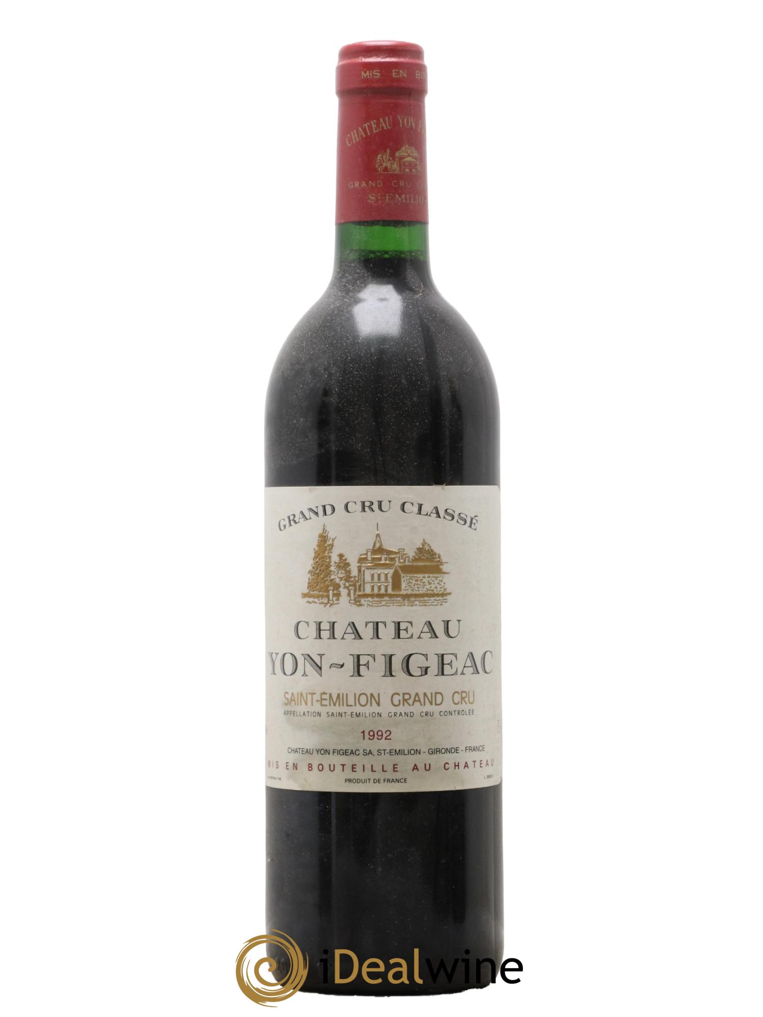Château Yon Figeac Grand Cru Classé 1992 - Lot de 1 bouteille - 0
