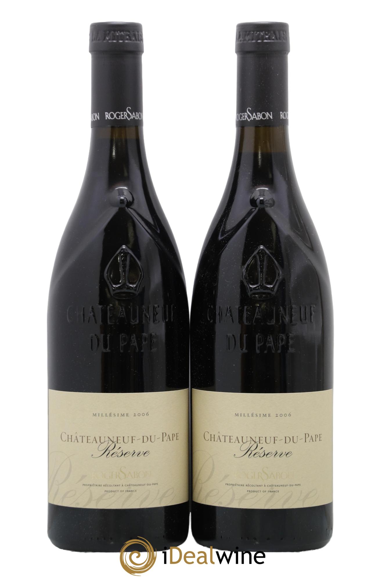 Châteauneuf-du-Pape Réserve Domaine Roger Sabon 2006 - Posten von 2 Flaschen - 0