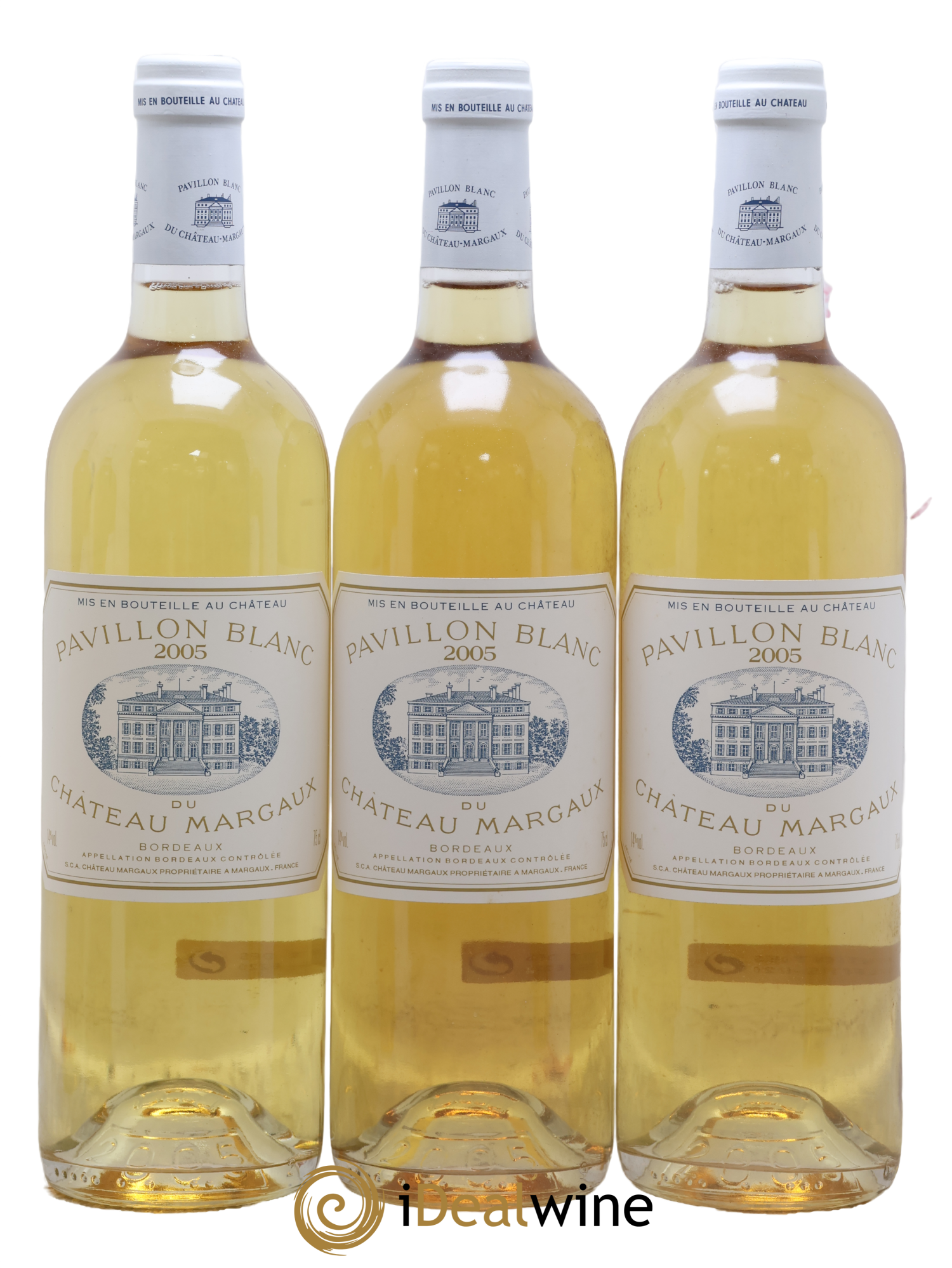 Pavillon Blanc du Château Margaux 2005 - Lotto di 3 bottiglie - 0