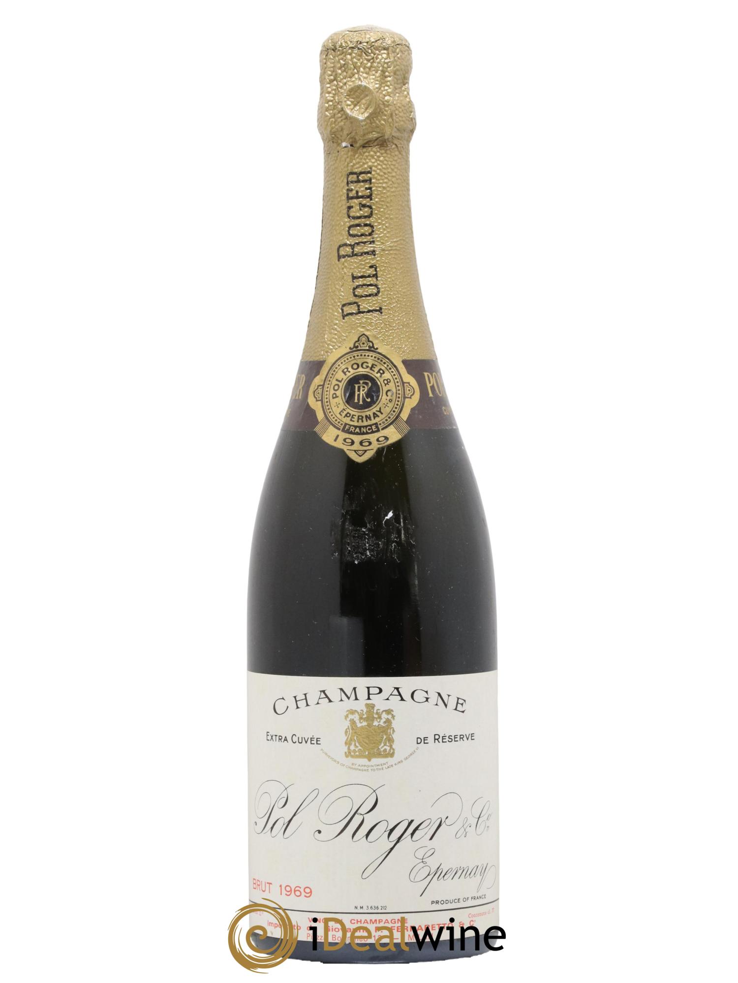 Brut Vintage Pol Roger Extra Cuvée Réserve 1969 - Lot de 1 bouteille - 0