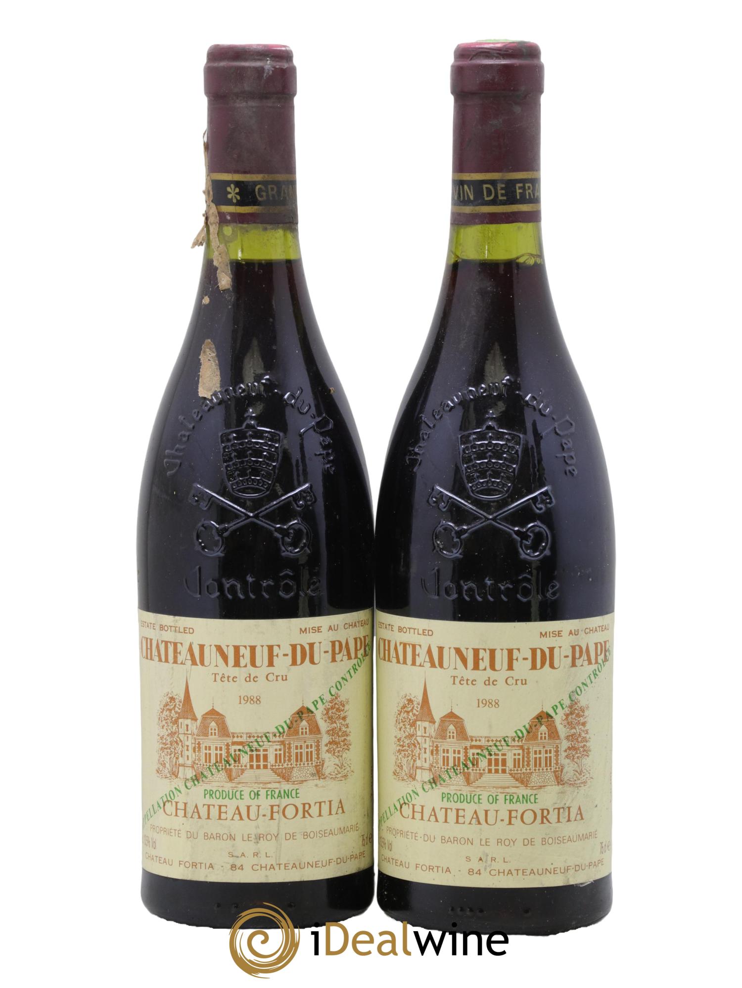 Châteauneuf-du-Pape Château Fortia 1988 - Lot de 2 bouteilles - 0