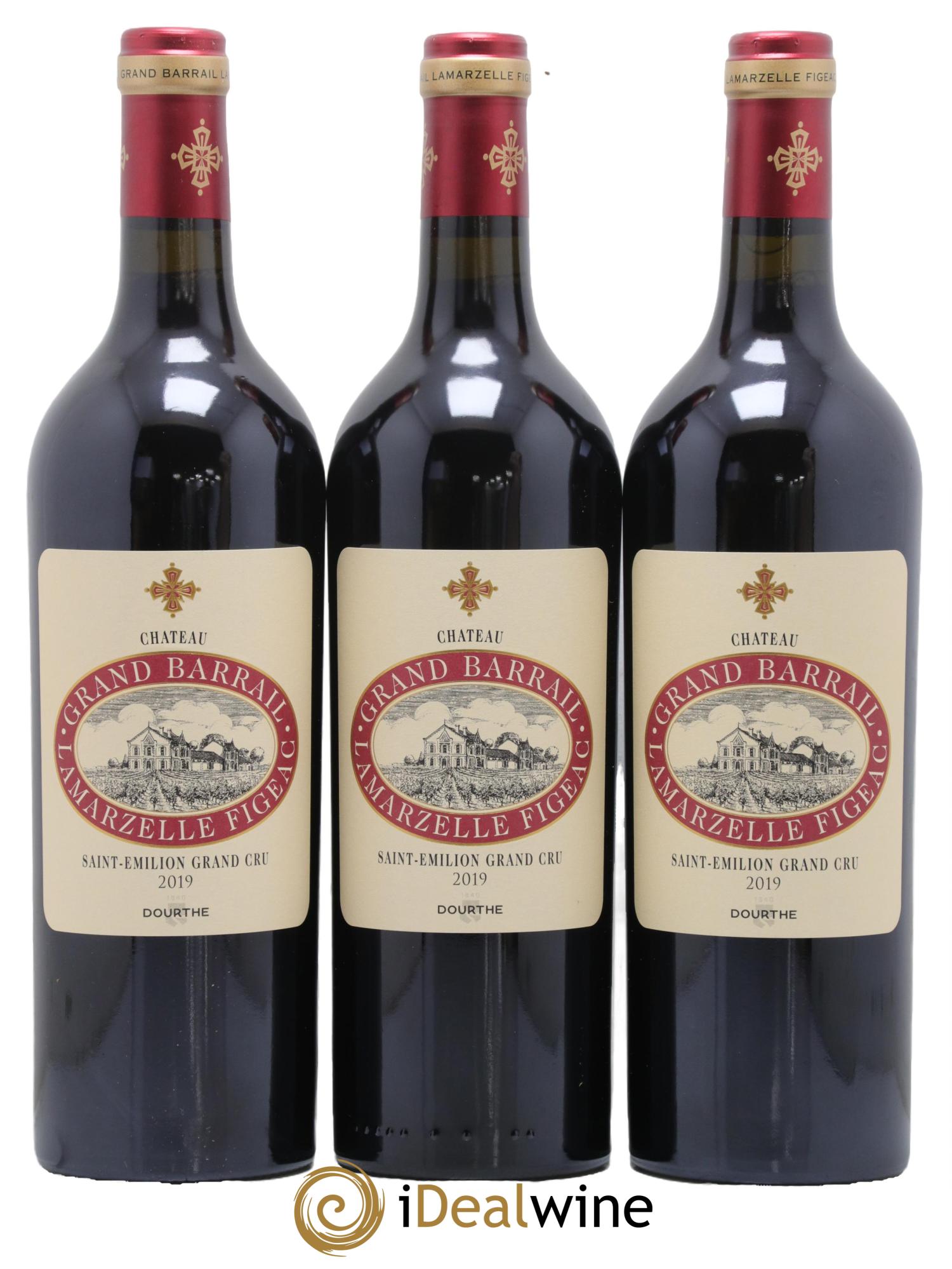Château Grand Barrail Lamarzelle Figeac Grand Cru Classé 2019 - Lot de 3 bouteilles - 0