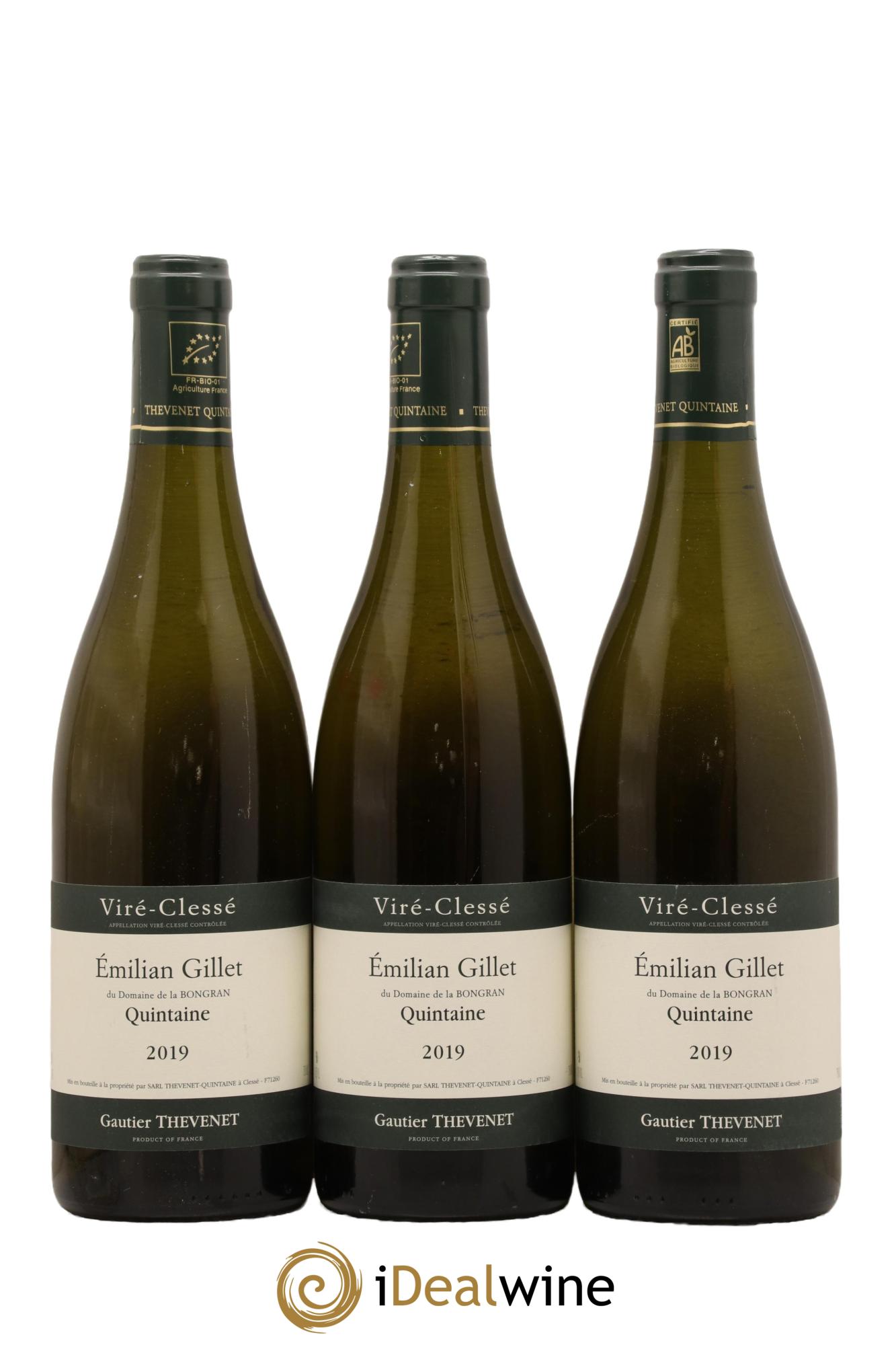 Viré-Clessé Emilian Gillet Domaine de la Bongran (J.Thevenet) 2019 - Lot de 3 bouteilles - 0