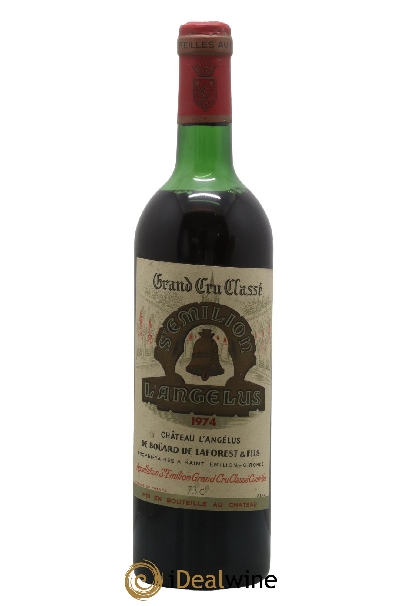 Château Angélus 1er Grand Cru Classé A 1974 - Lotto di 1 bottiglia - 0