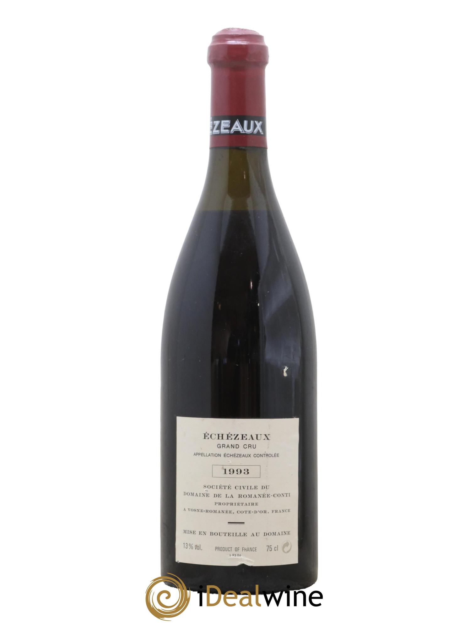 Echezeaux Grand Cru Domaine de la Romanée-Conti  1993 - Lot de 1 bouteille - 1