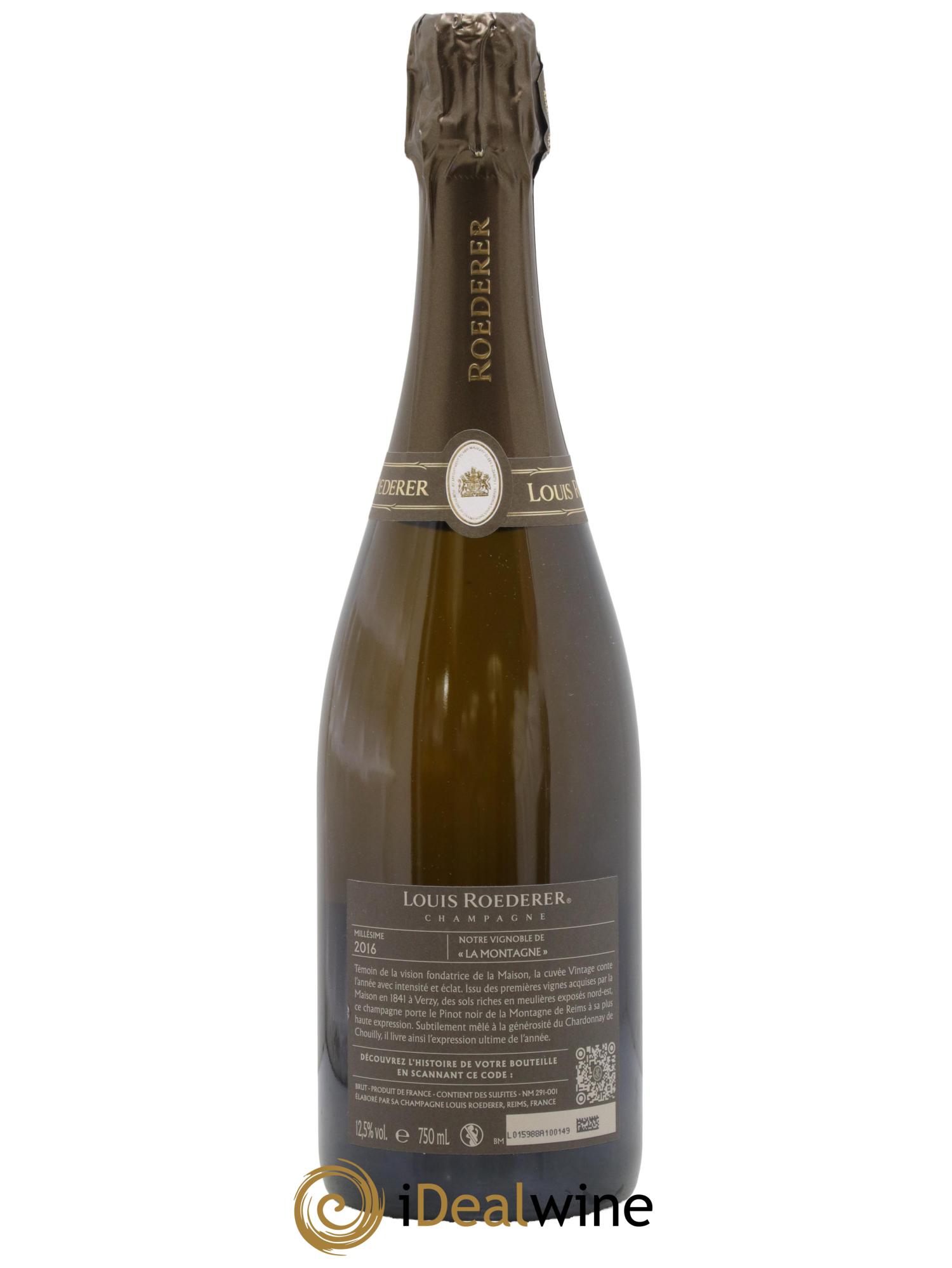 Millésimé Brut Louis Roederer Vintage 2016 - Posten von 1 Flasche - 1