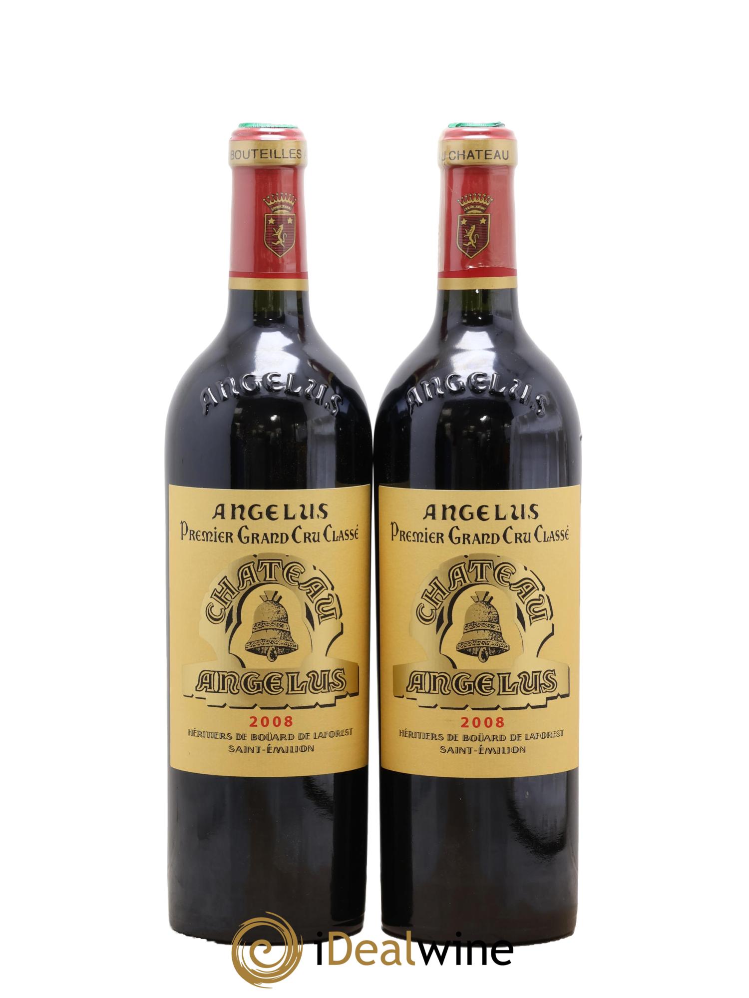 Château Angélus 1er Grand Cru Classé A 2008 - Lot of 2 bottles - 0