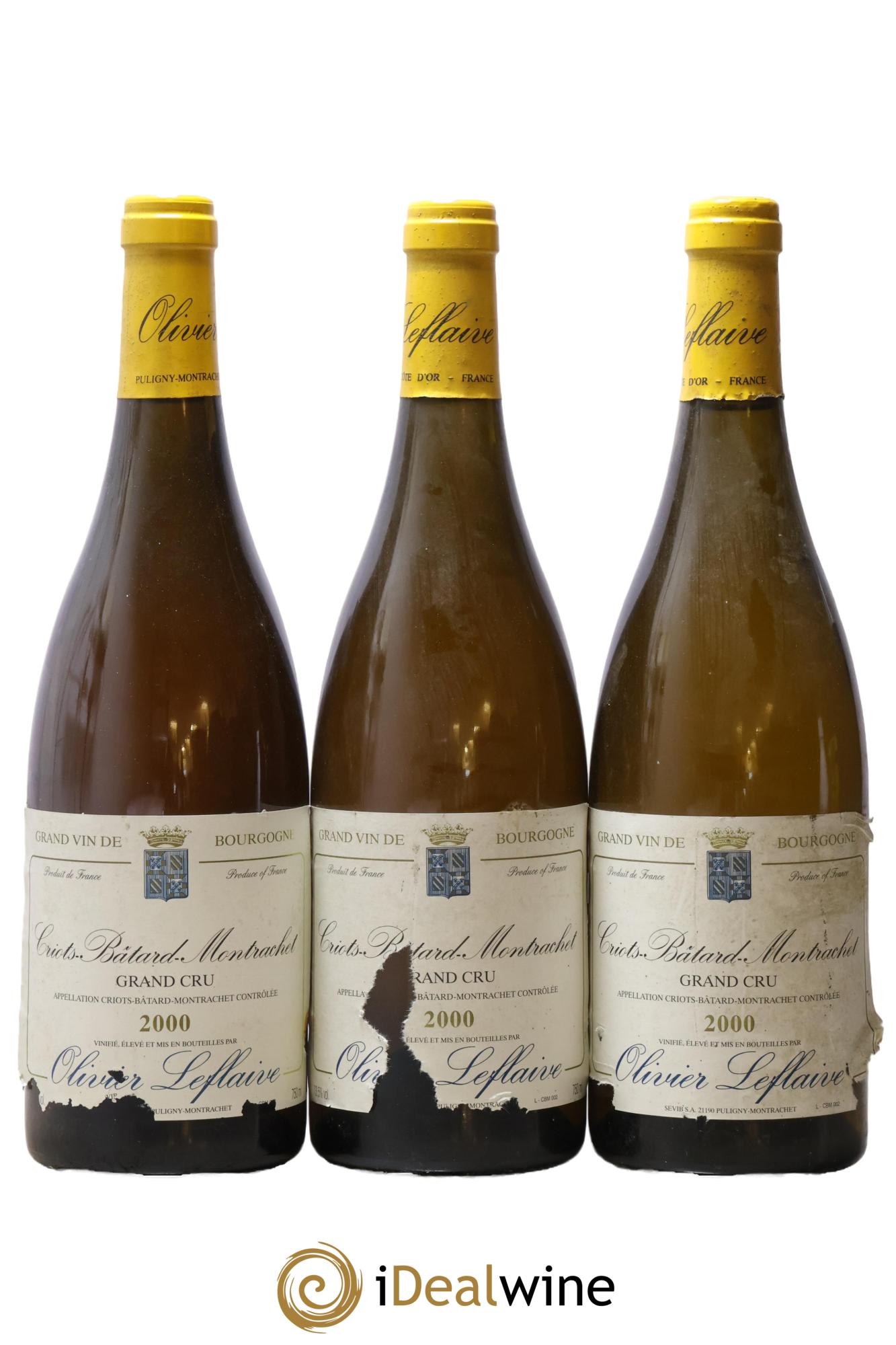 Criots-Bâtard-Montrachet Grand Cru Olivier Leflaive 2000 - Lot de 3 bouteilles - 0