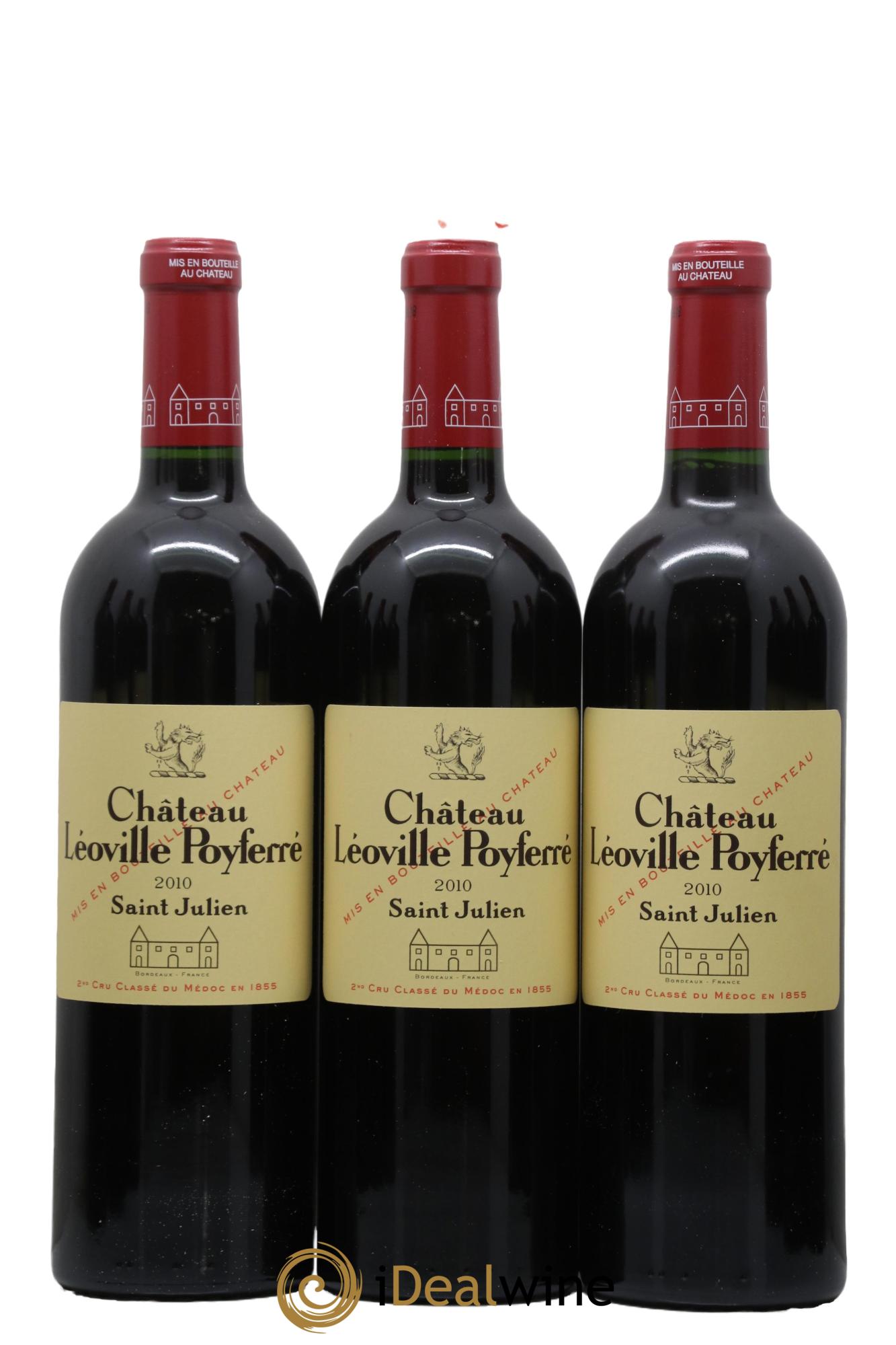 Château Léoville Poyferré 2ème Grand Cru Classé 2010 - Lot de 3 bouteilles - 0