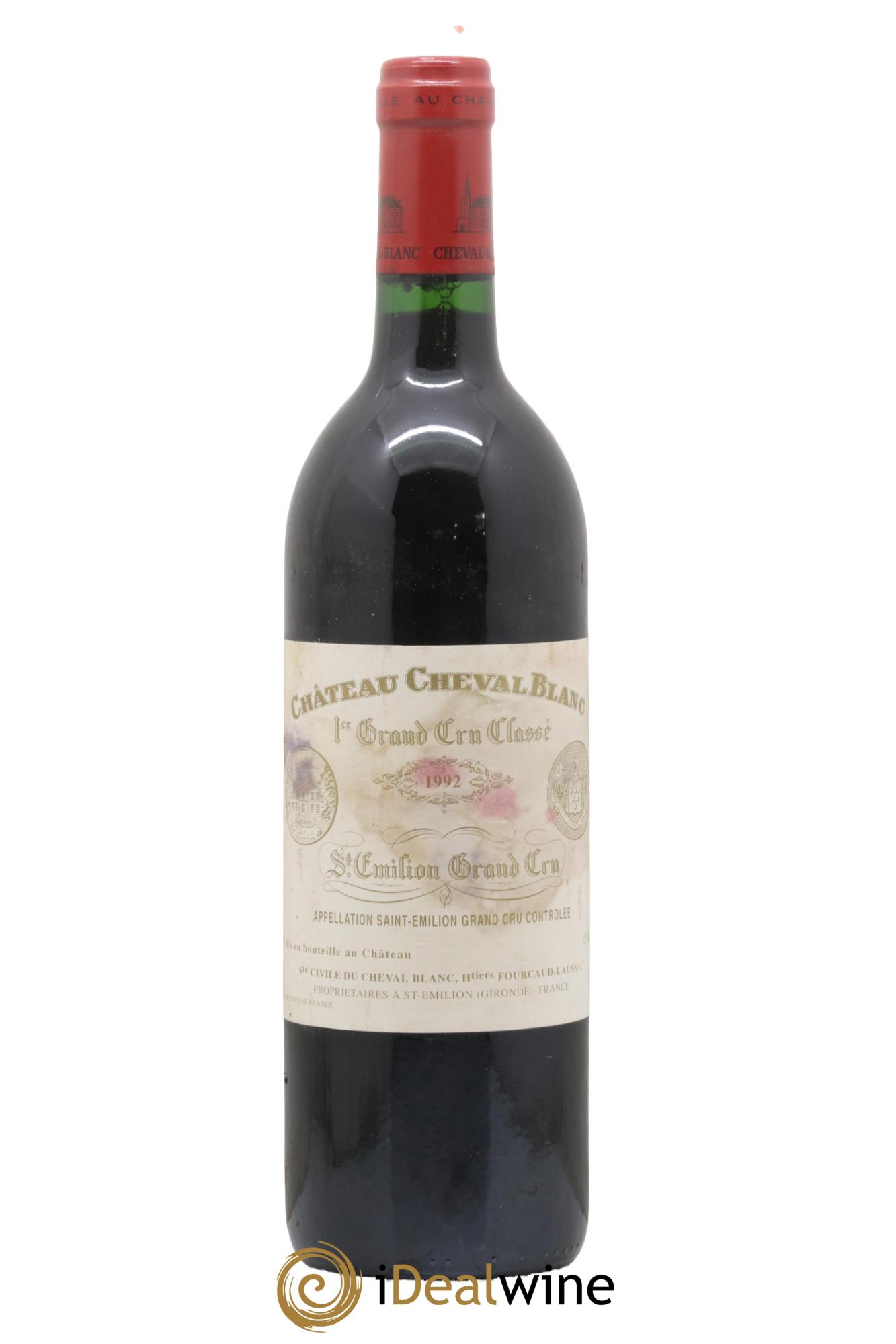 Château Cheval Blanc 1er Grand Cru Classé A 1992 - Lot de 1 bouteille - 0