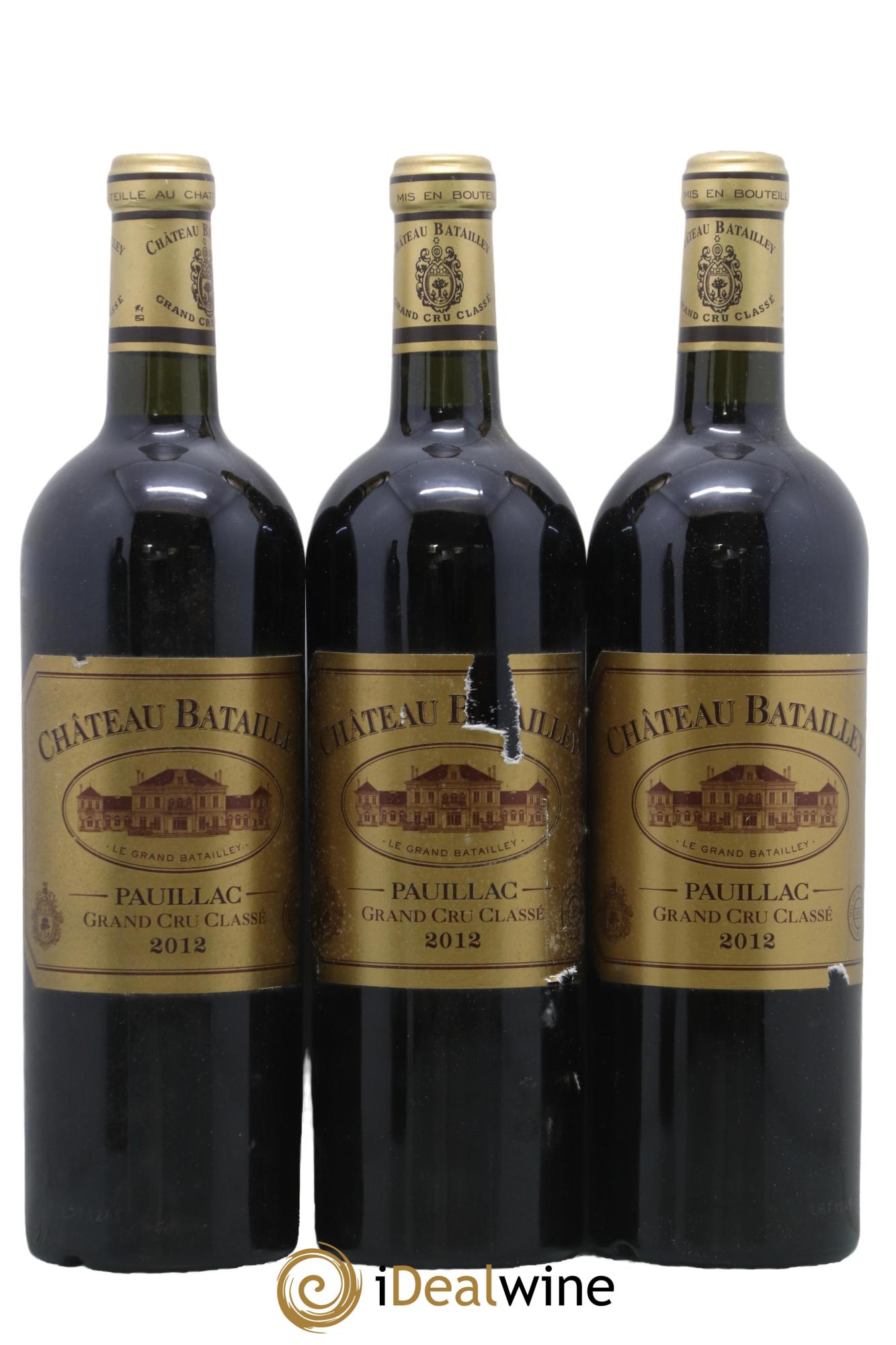 Château Batailley 5ème Grand Cru Classé 2012 - Lot of 3 bottles - 0