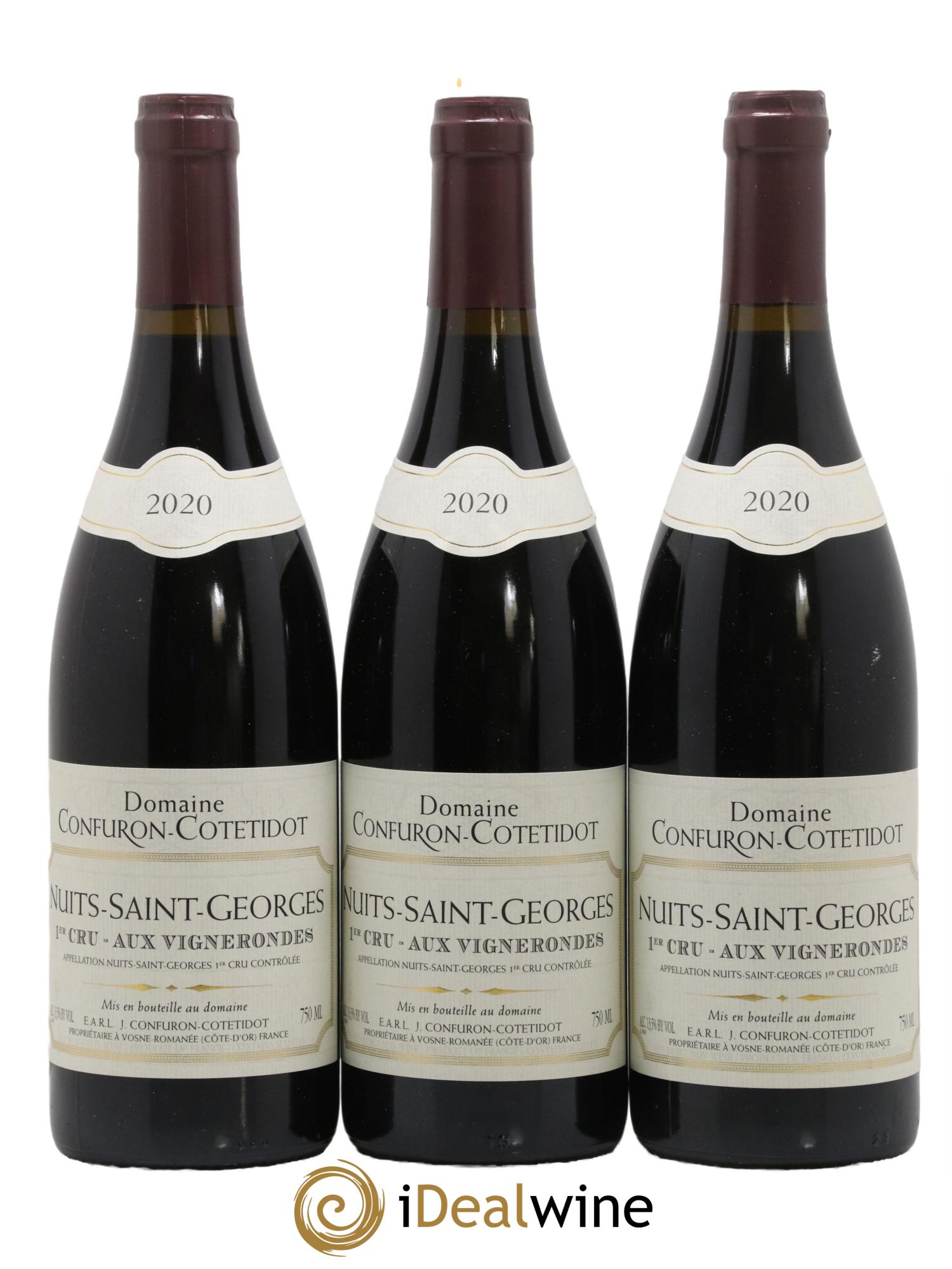Nuits-Saint-Georges 1er Cru Les Vignes Rondes Confuron-Cotetidot 2020 - Posten von 3 Flaschen - 0