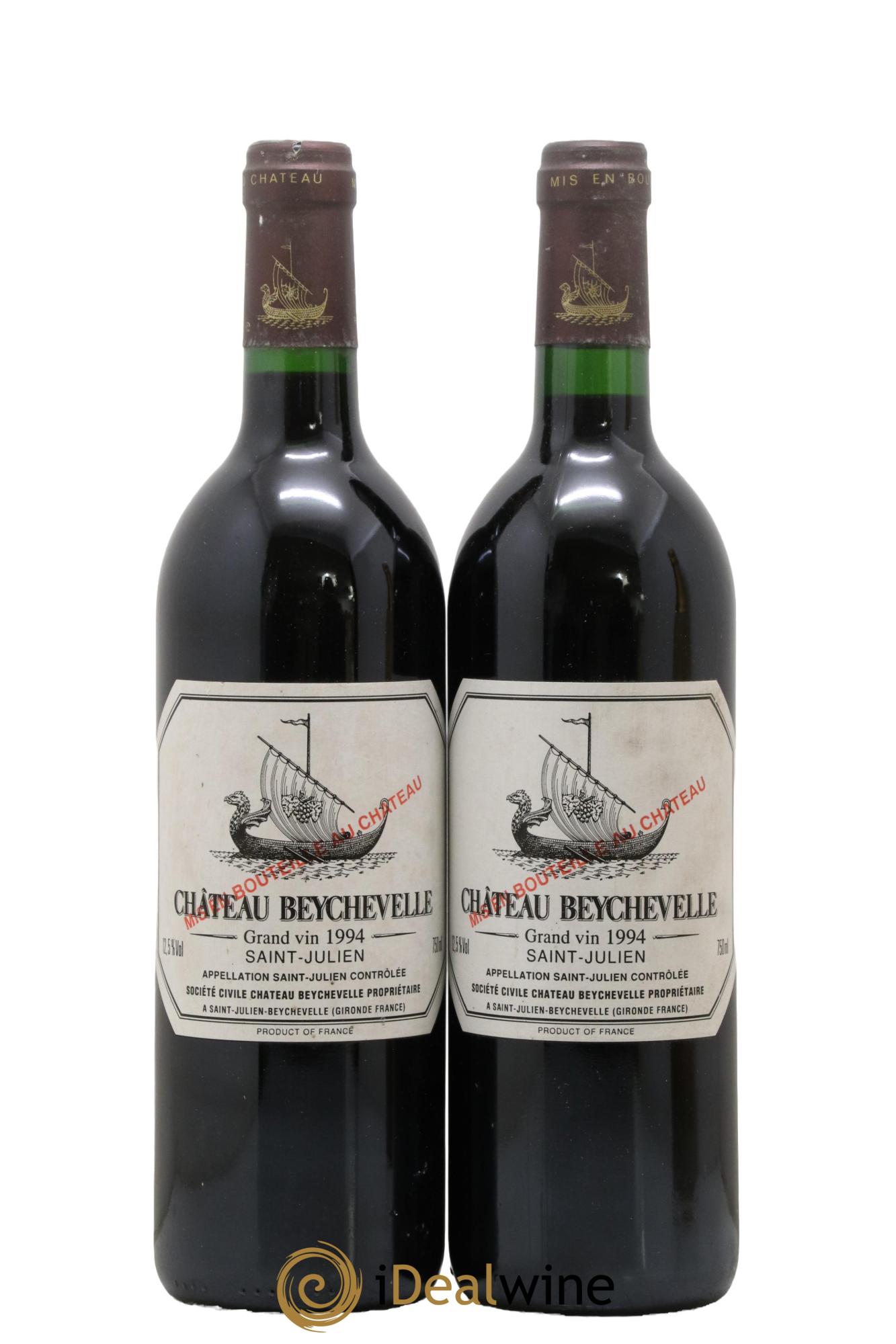 Château Beychevelle 4ème Grand Cru Classé 1994 - Lotto di 2 bottiglie - 0