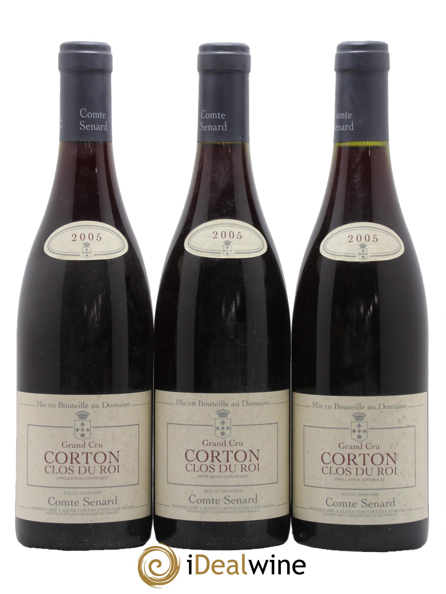 Corton Grand Cru Clos du Roi Comte Senard 2005 - Lot de 3 bouteilles - 0