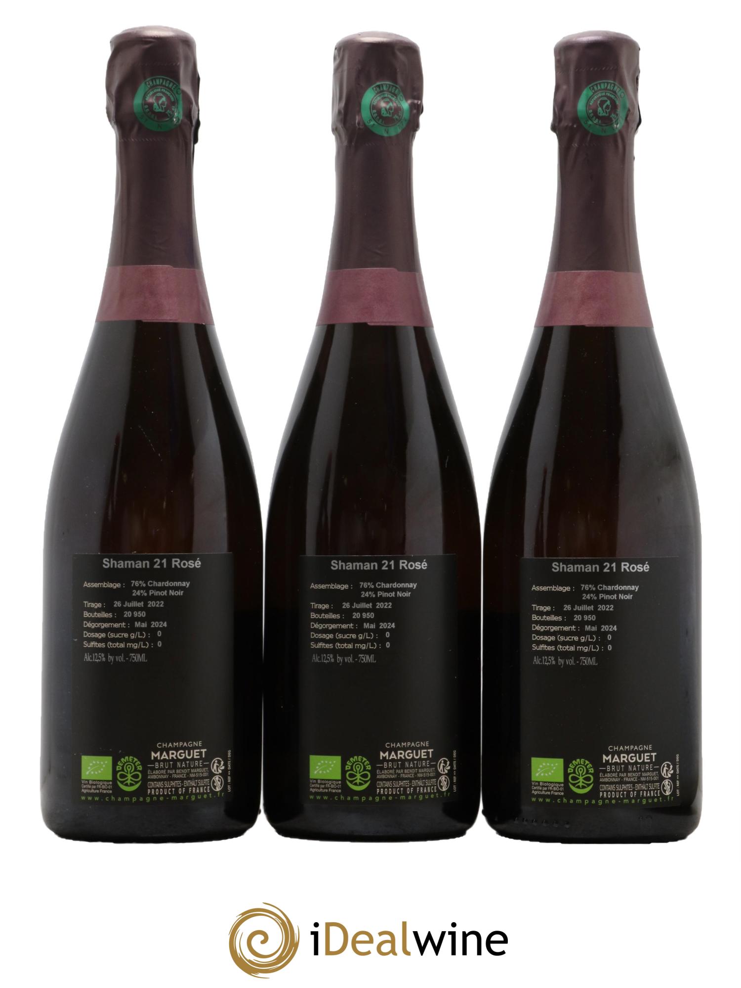 Shaman Grand Cru Brut Marguet 2021 - Lot de 3 bouteilles - 1