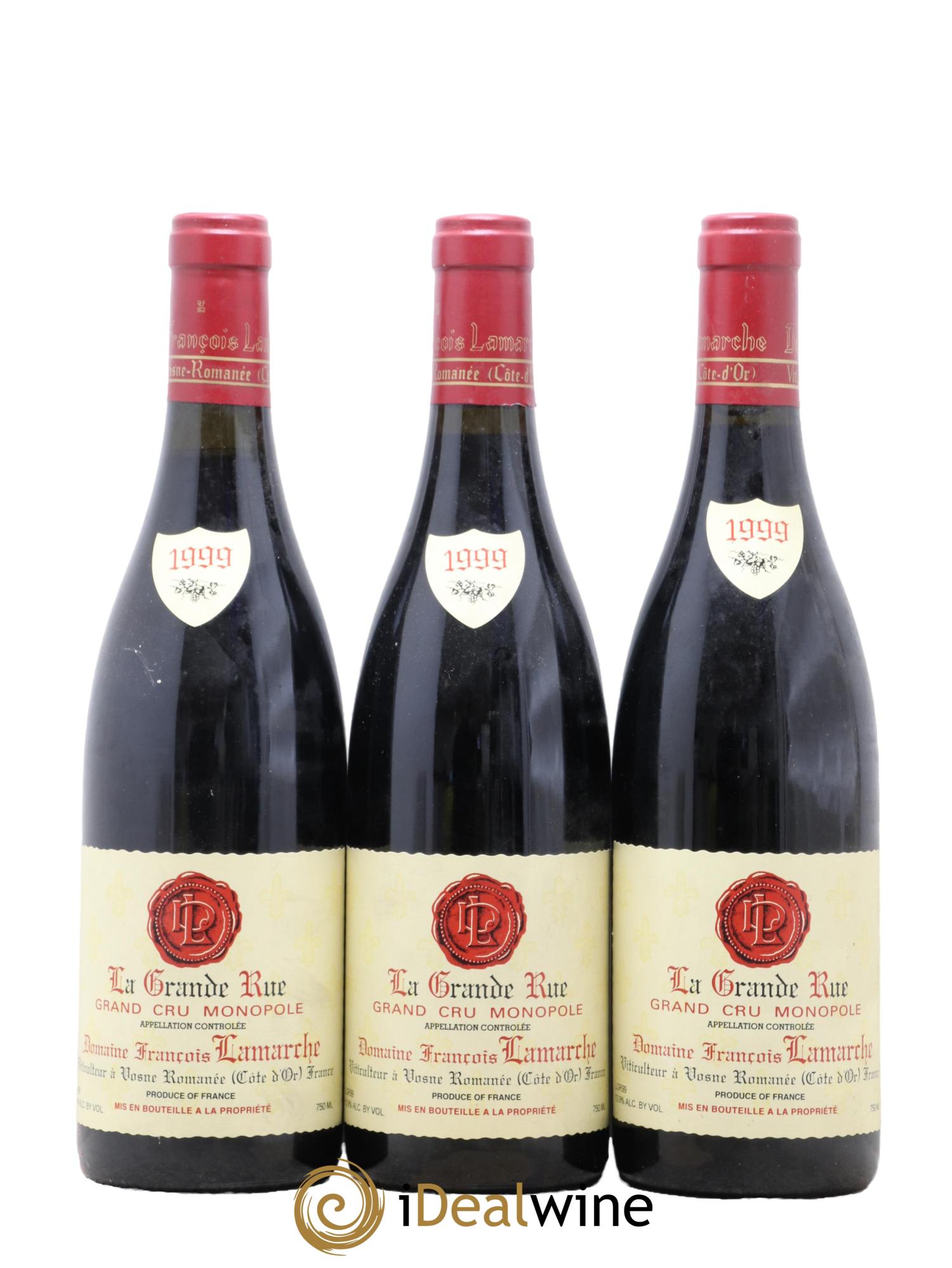 La Grande Rue Grand Cru Lamarche (Domaine) 1999 - Lot de 3 bouteilles - 0