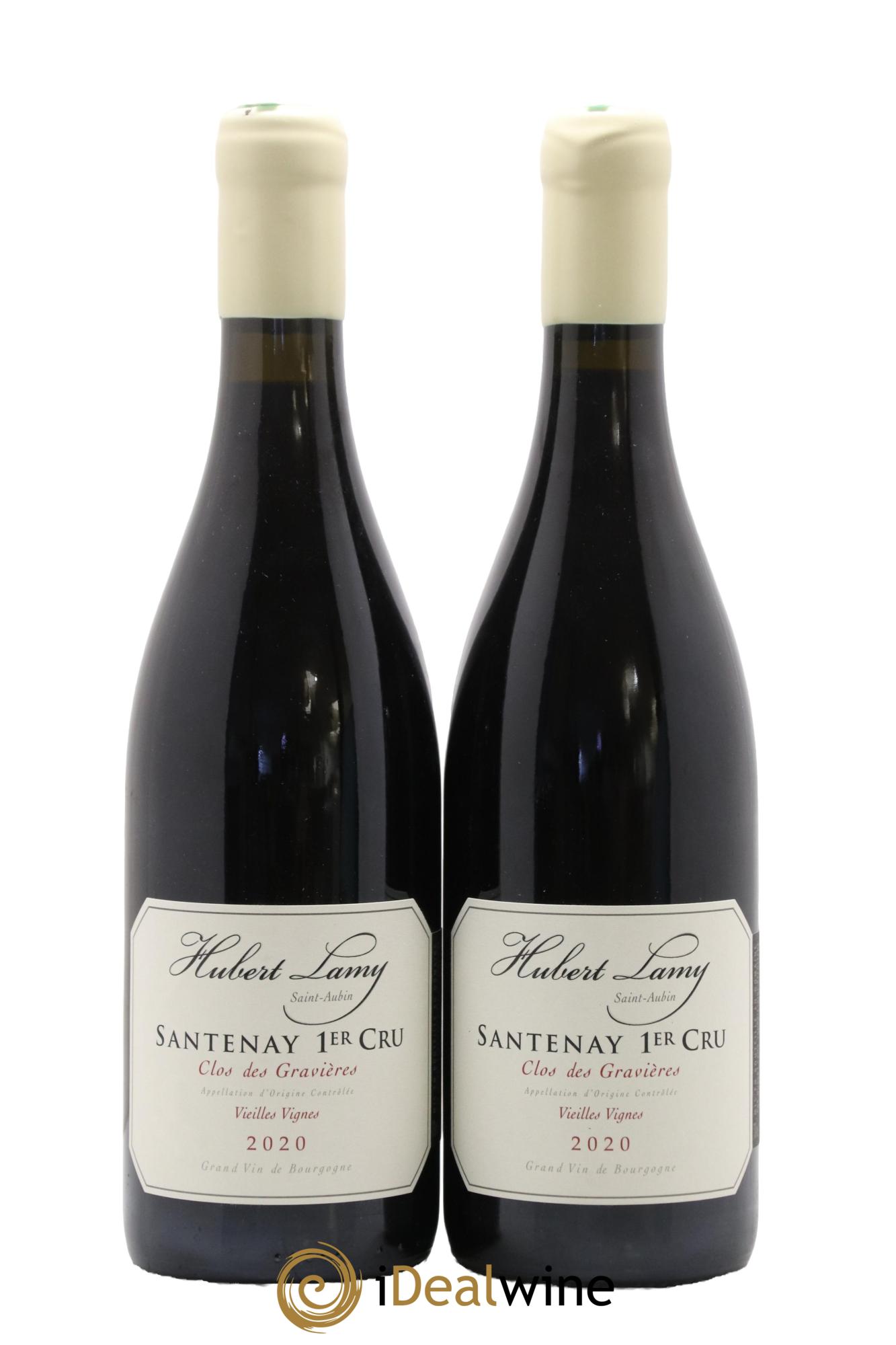 Santenay 1er Cru Clos des Gravières Vieilles Vignes Hubert Lamy 2020 - Lot of 2 bottles - 0