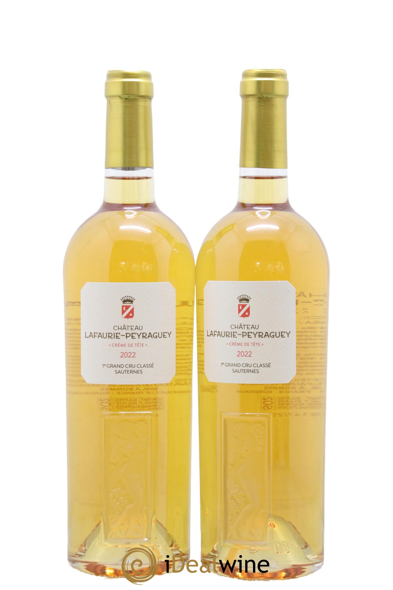 Sauternes Crème de Tête Lafaurie-Peyraguey 2022 - Lot de 2 bouteilles - 0