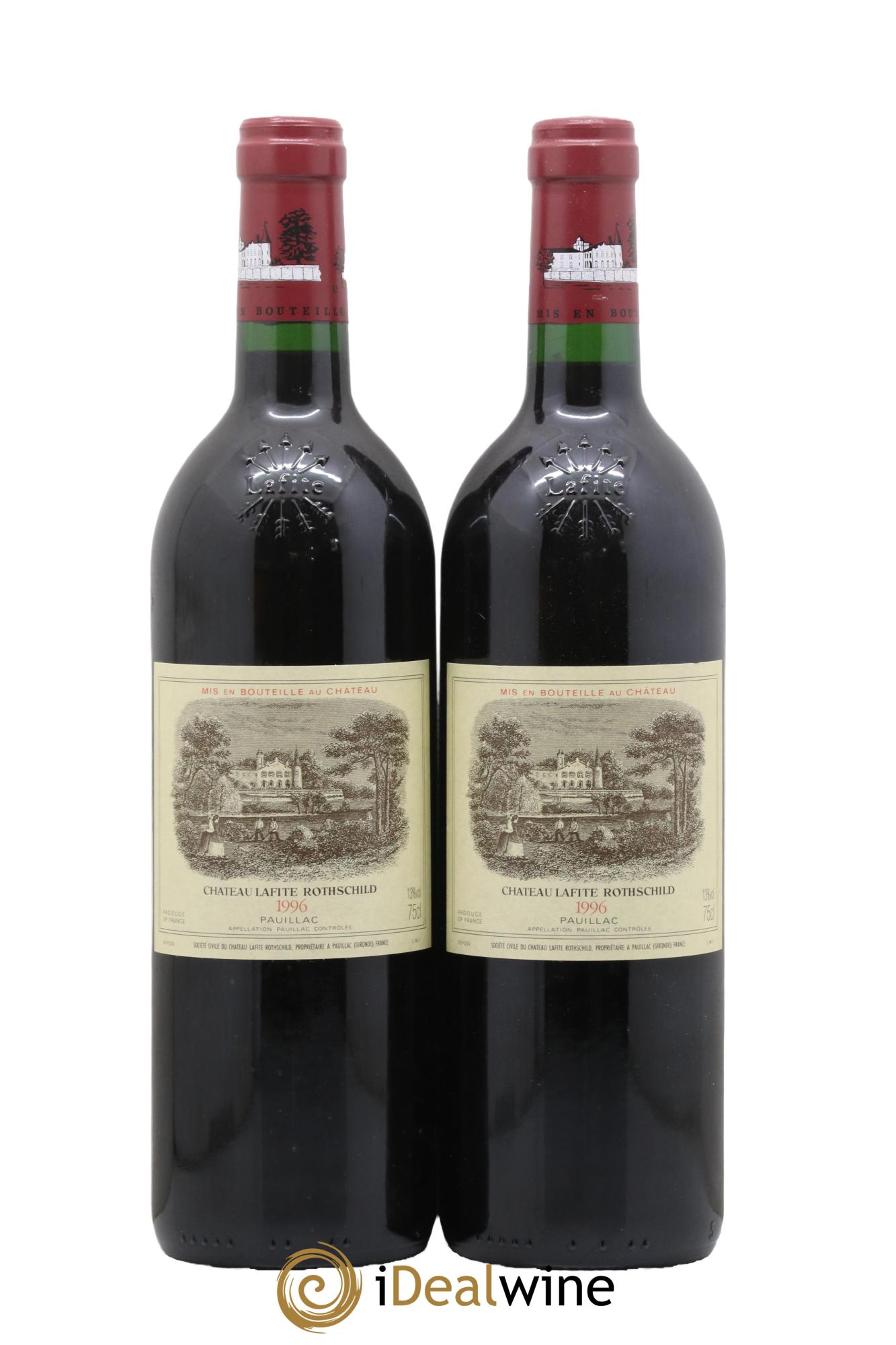 Château Lafite Rothschild 1er Grand Cru Classé 1996 - Lot de 2 bouteilles - 0