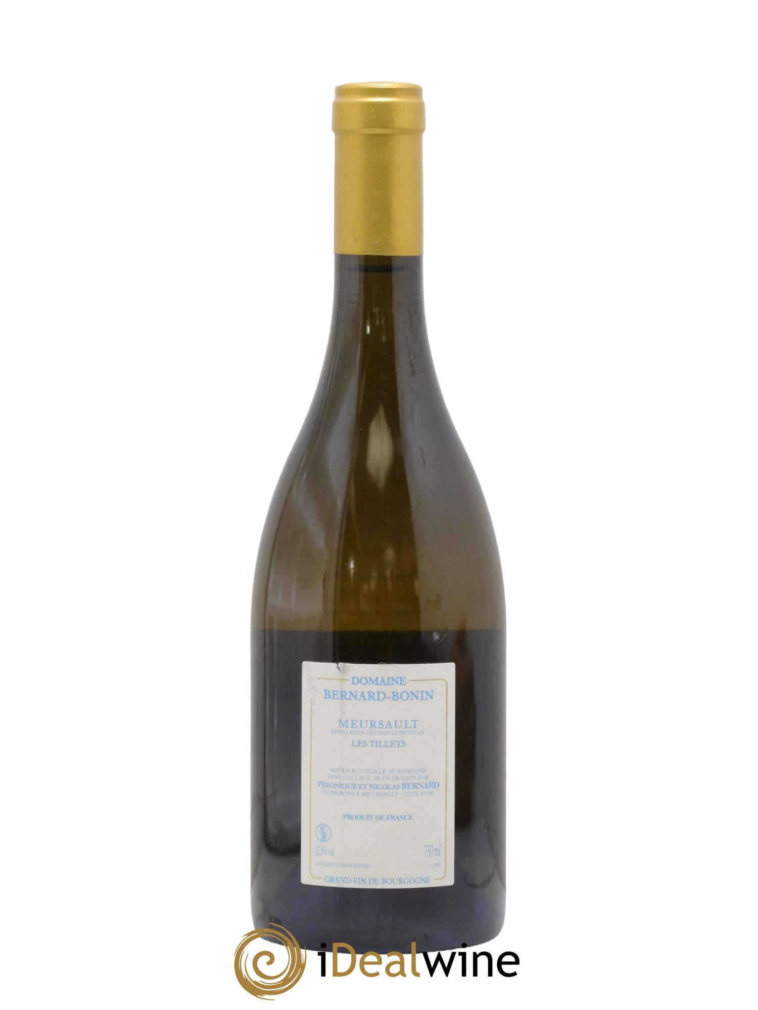 Meursault Les Tillets Bernard Bonin 2018 - Lot of 1 bottle - 1