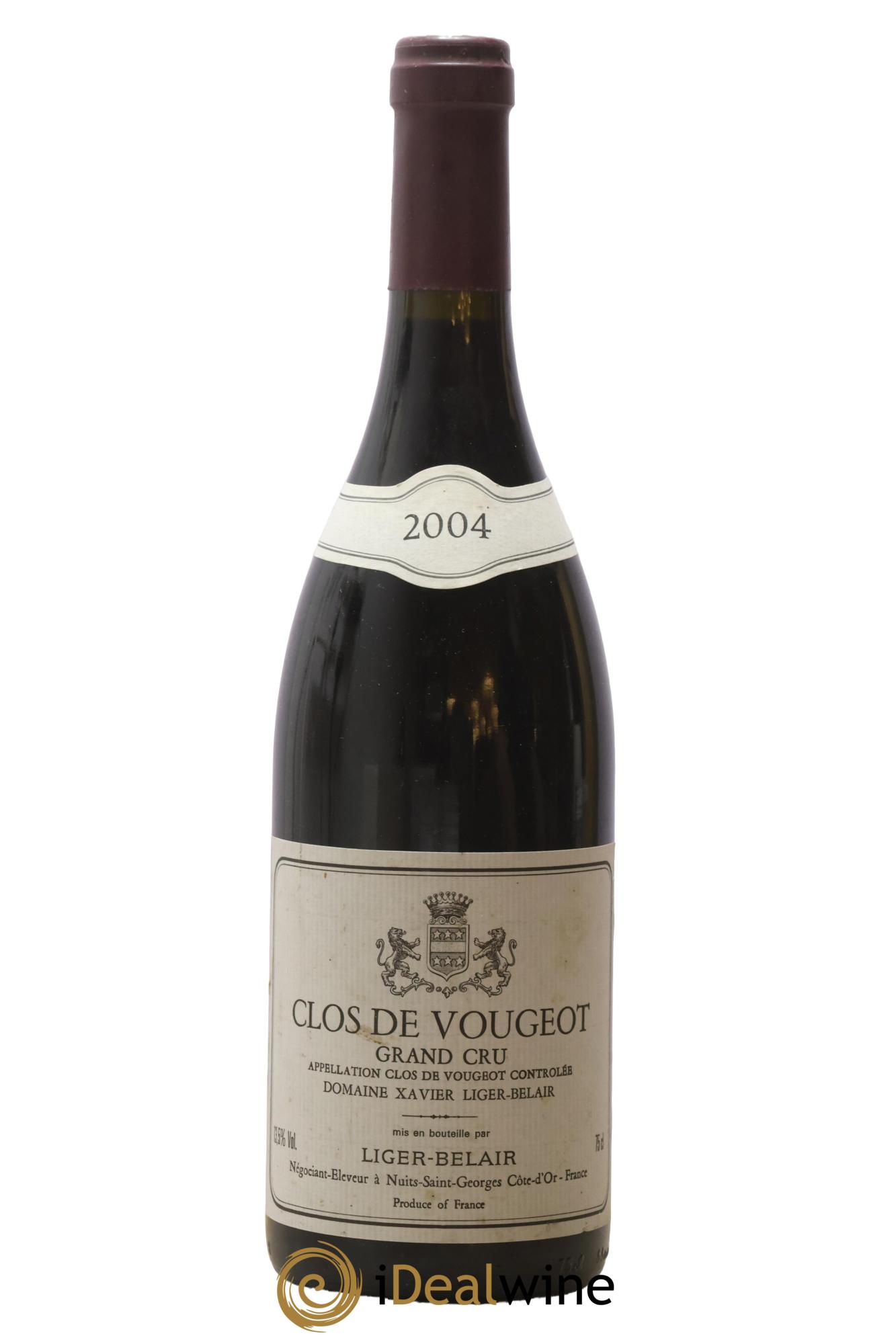 Clos de Vougeot Grand Cru Xavier Liger-Belair 2004 - Lot de 1 bouteille - 1