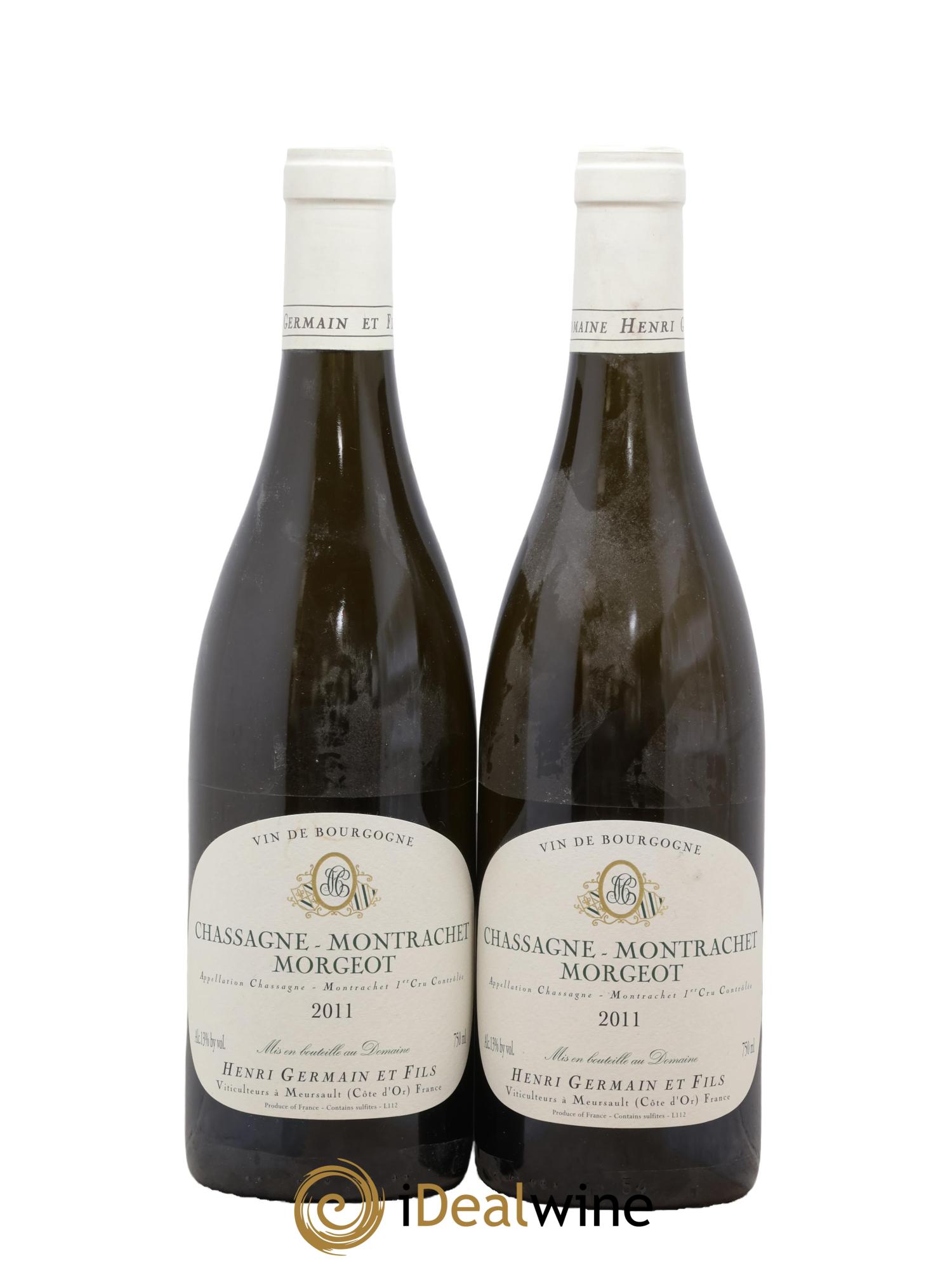 Chassagne-Montrachet 1er Cru Morgeot Henri Germain 2011 - Lot of 2 bottles - 0