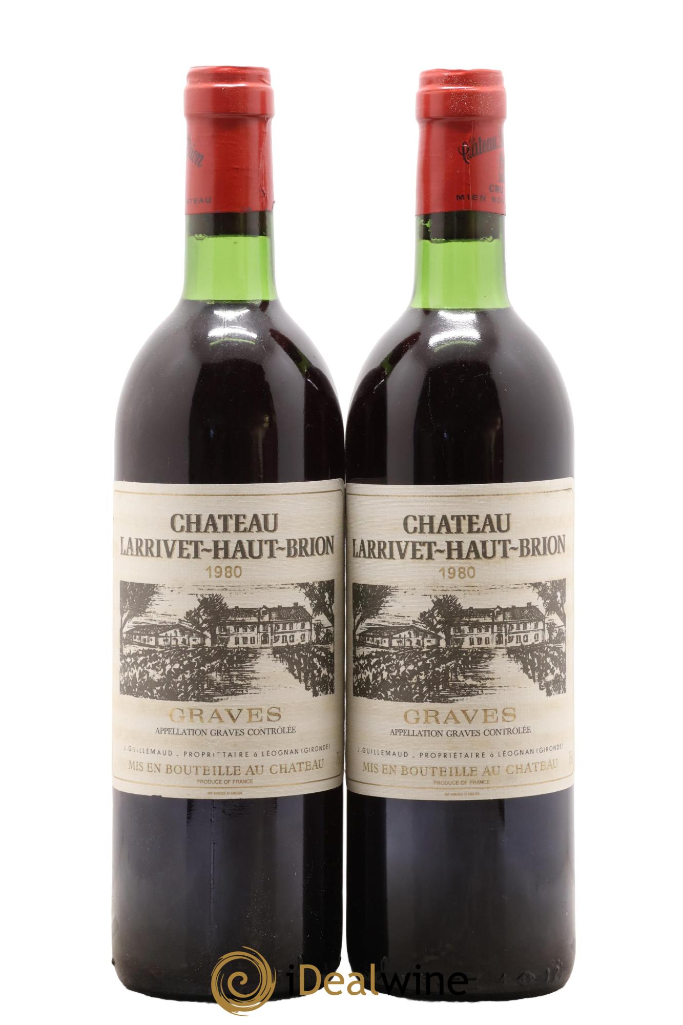 Château Larrivet Haut-Brion 1980 - Posten von 2 Flaschen - 0