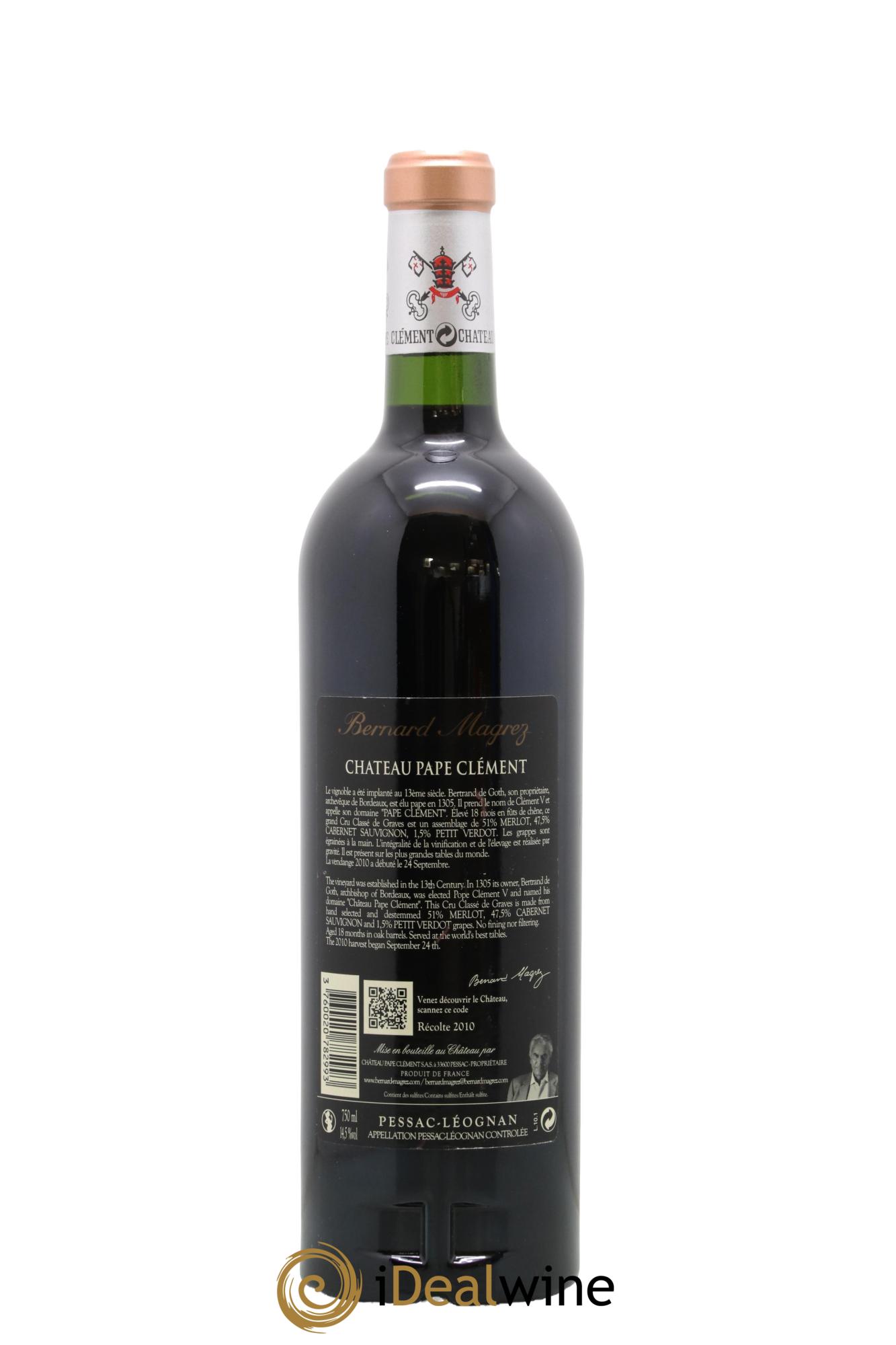 Château Pape Clément Cru Classé de Graves 2010 - Lot de 1 bouteille - 1