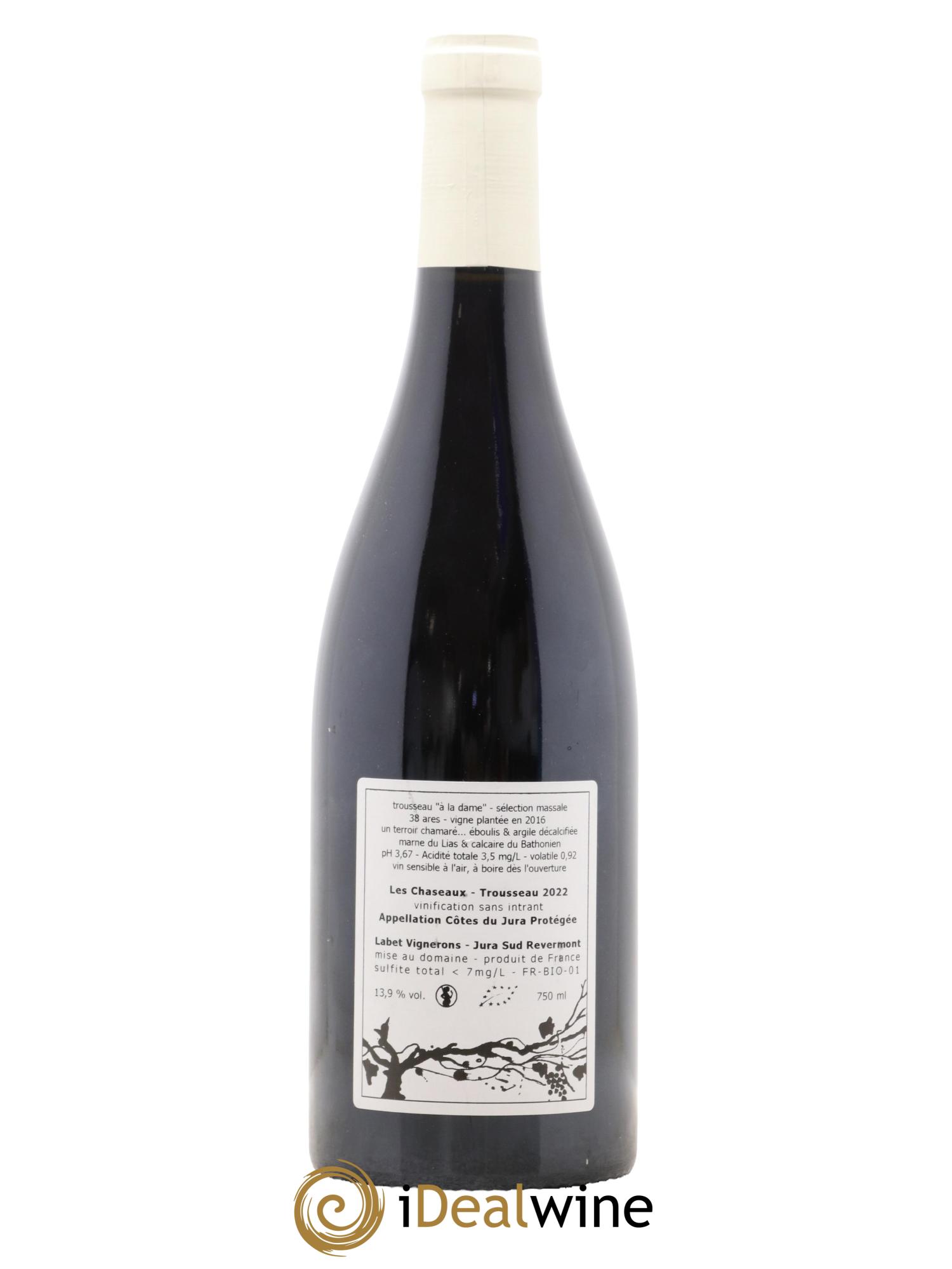 Côtes du Jura Trousseau Les Chaseaux Romain - Julien - Charline Labet 2022 - Lot de 1 bouteille - 1