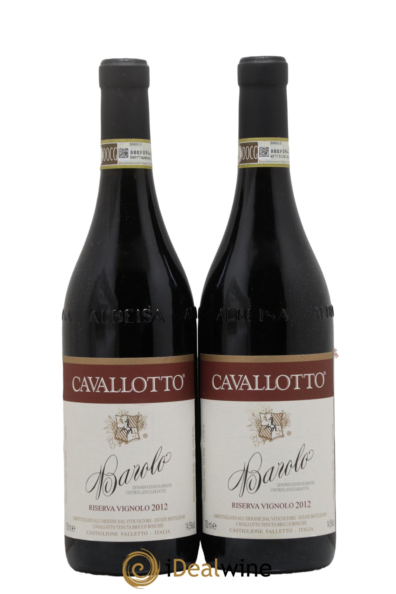 Barolo DOCG Cavallotto Riserva Vignolo 2012 - Lot de 2 bouteilles - 0