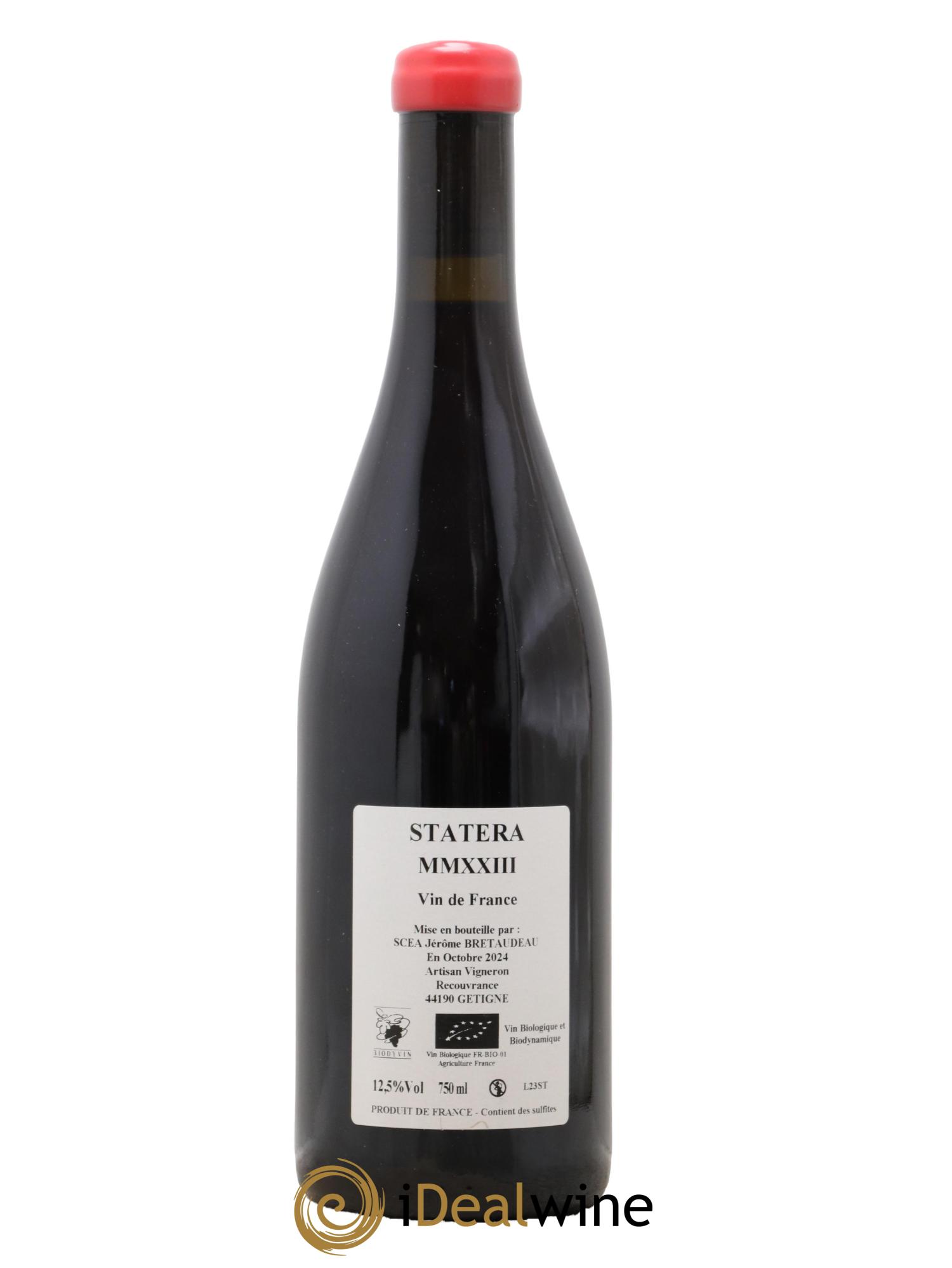 Vin de France Statera Jérôme Bretaudeau - Domaine de Bellevue 2023 - Lot de 1 bouteille - 1
