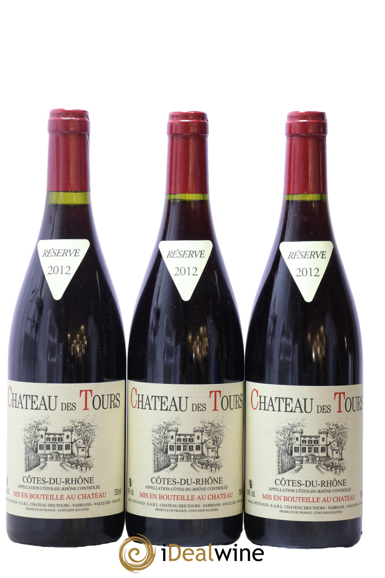 Côtes-du-Rhône Château des Tours Emmanuel Reynaud 2012 - Posten von 3 Flaschen - 0