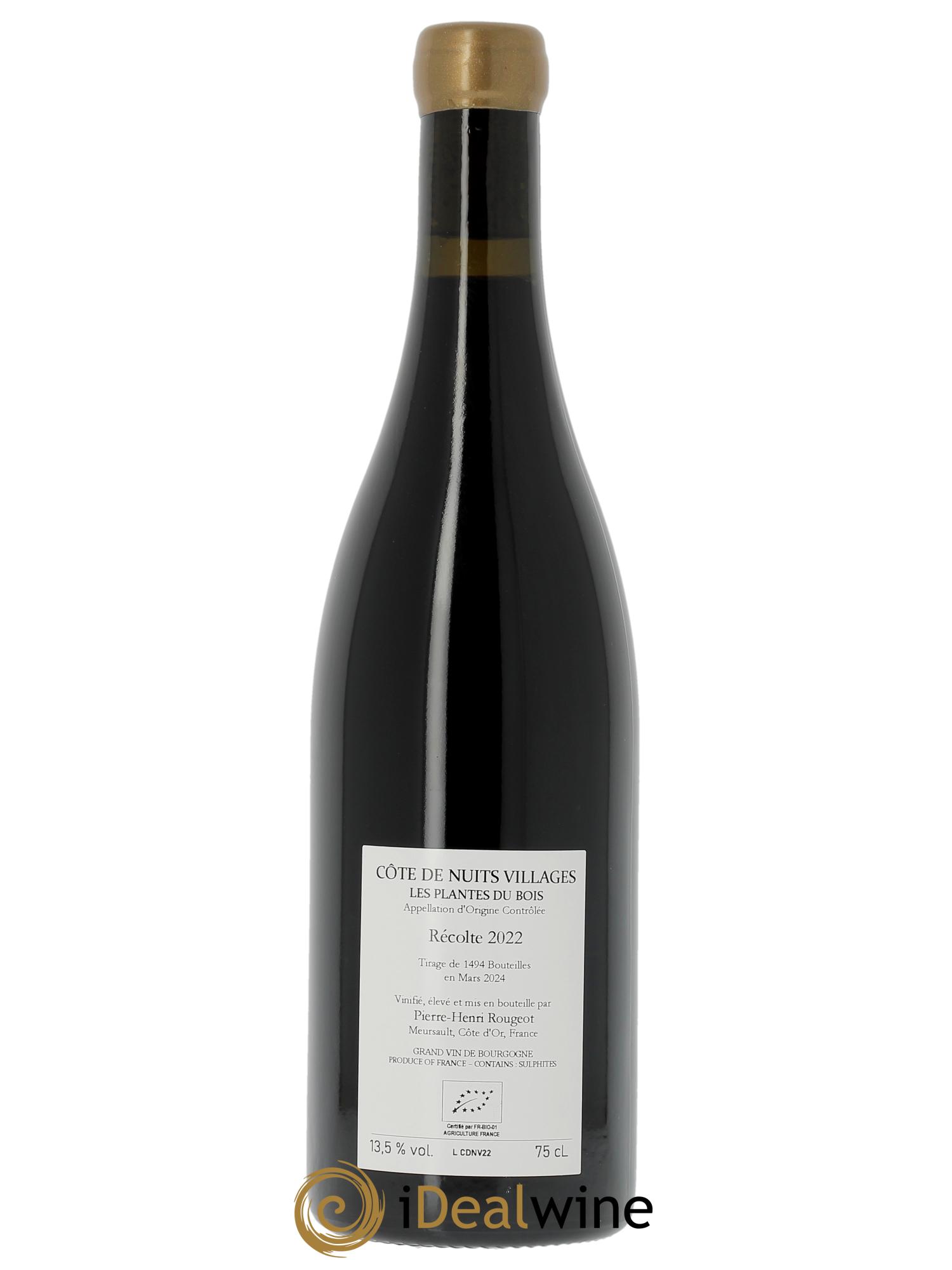Côte de Nuits-Villages Les plantes du bois Pierre Henri Rougeot  2022 - Posten von 1 Flasche - 1