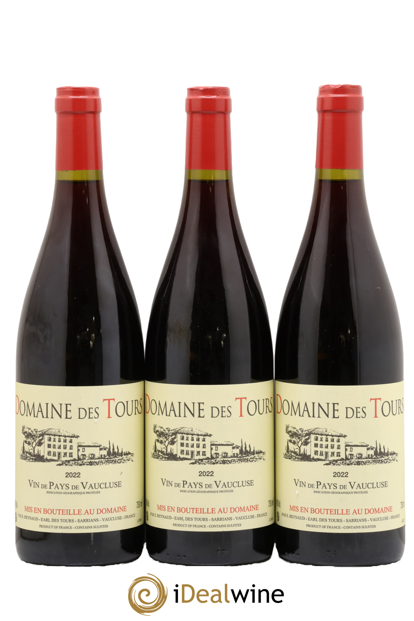Vaucluse (Vin de Pays de Vaucluse) Domaine des Tours Emmanuel Reynaud 2022 - Lot of 3 bottles - 0