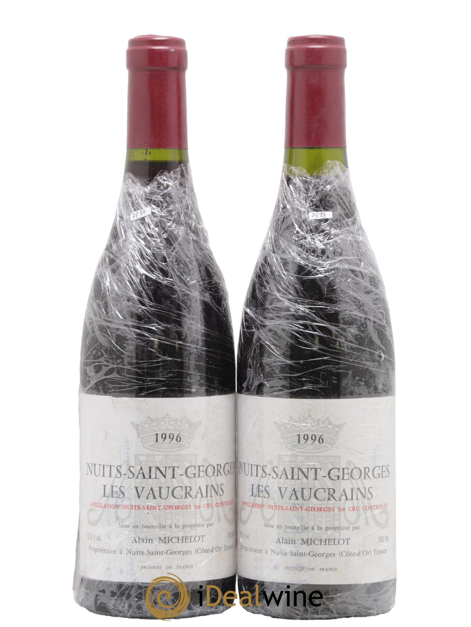 Nuits-Saint-Georges 1er Cru Les Vaucrains Alain Michelot 1996 - Lot de 2 bouteilles - 0